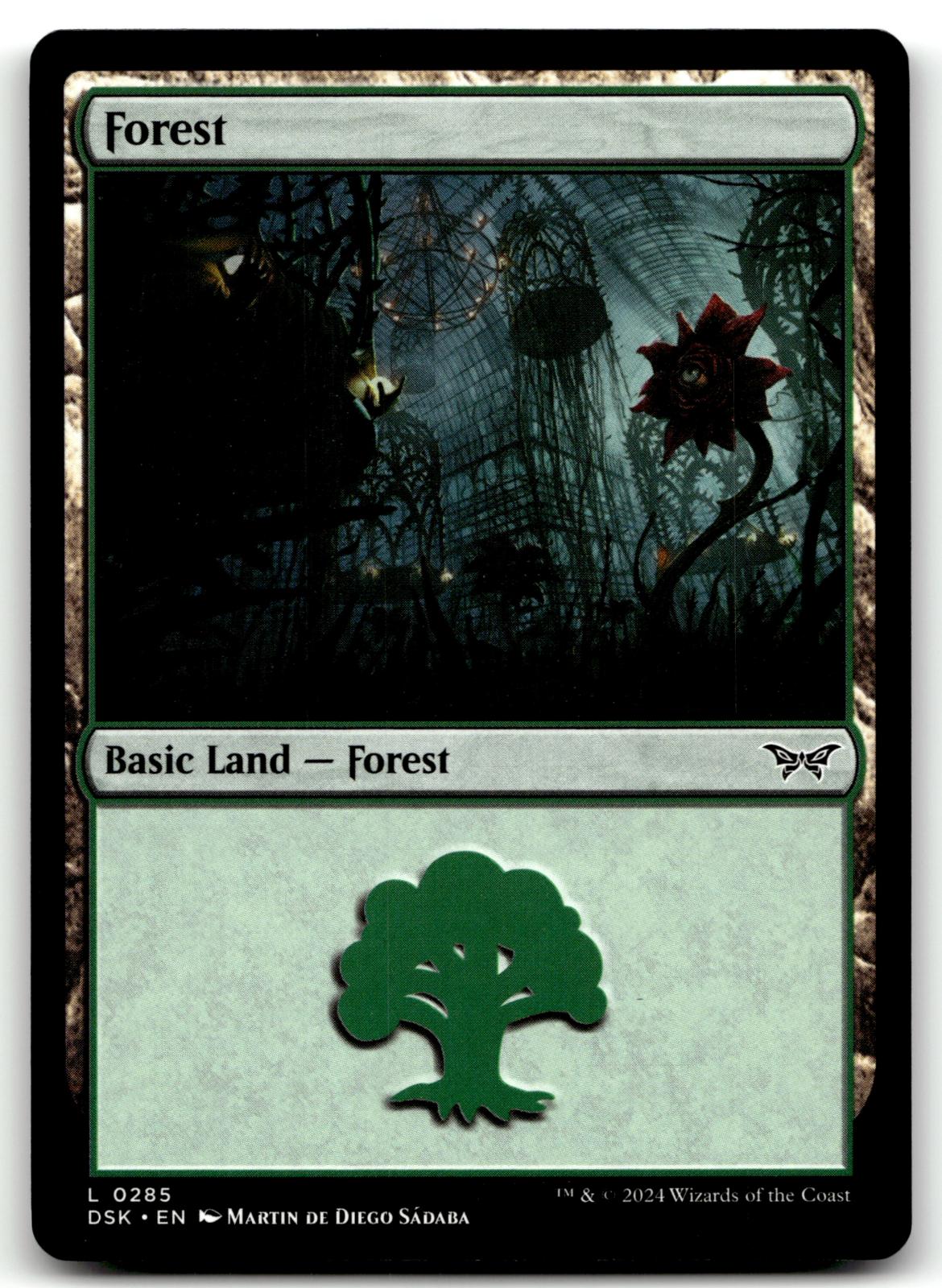 Forest (0285) 285 Land Duskmourn: House of Horror Magic: The Gathering Near Mint