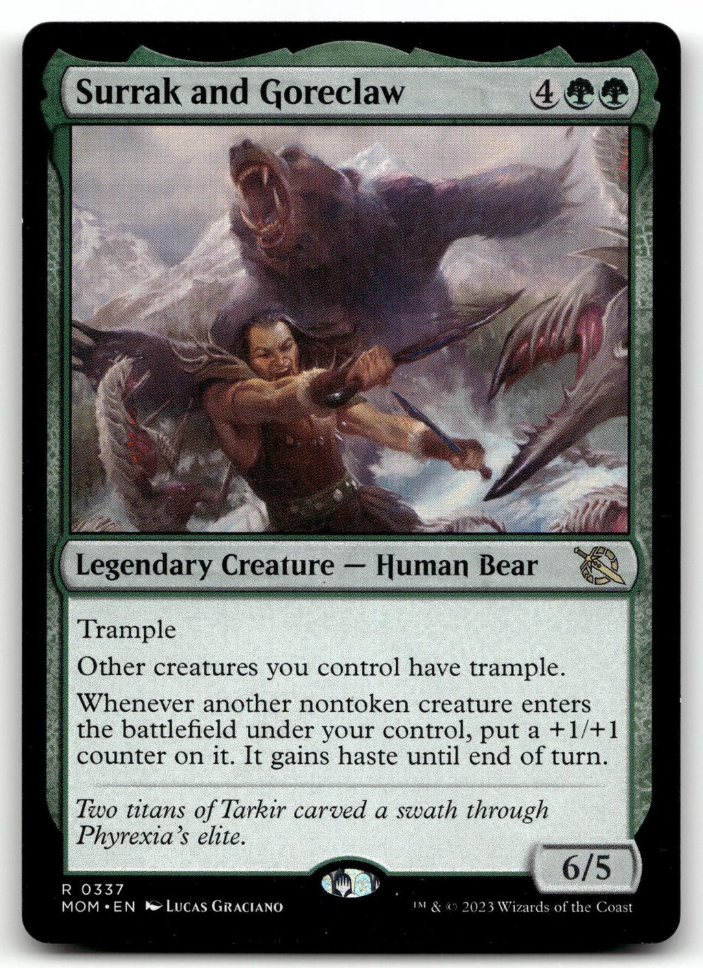 Surrak and Goreclaw 337 Rare March of the Machine Magic: The Gathering Near Mint