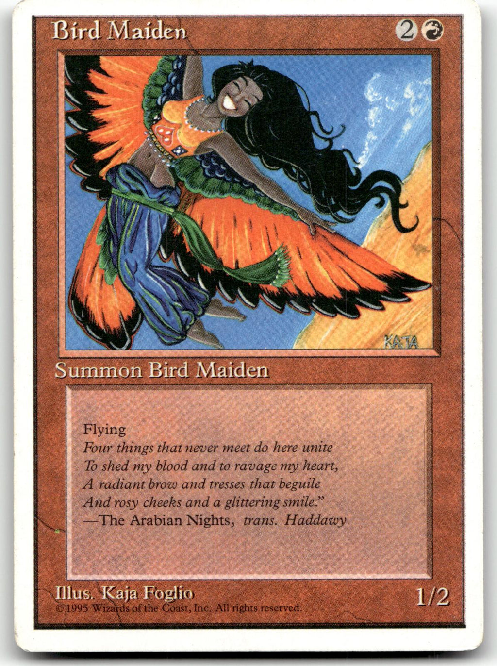 Bird Maiden 195 Common Fourth Edition Magic: The Gathering Near Mint