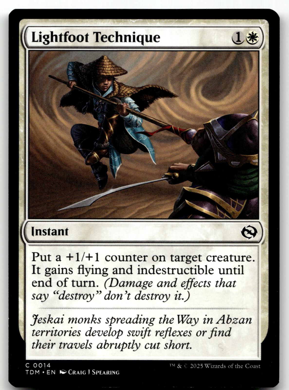 Lightfoot Technique 14 Common Tarkir: Dragonstorm Magic: The Gathering Near Mint