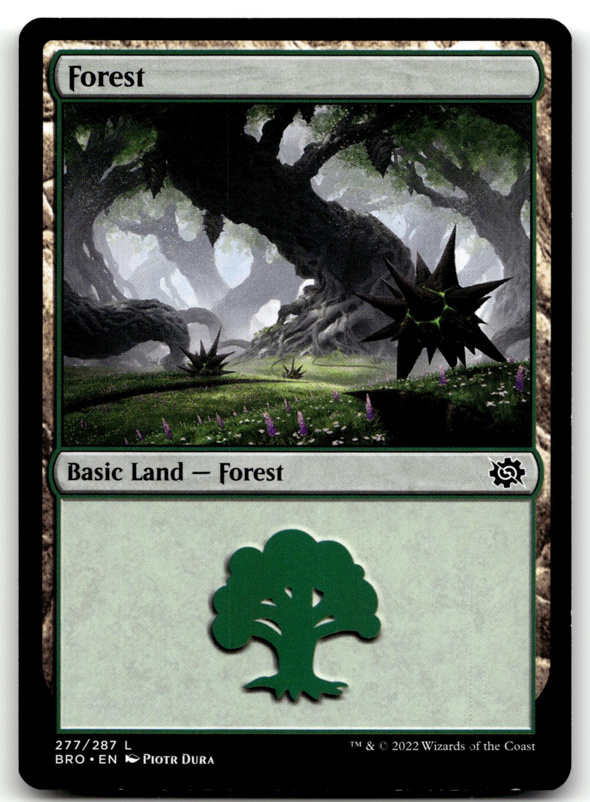 Forest (277) 277 Land The Brothers' War Magic: The Gathering Near Mint