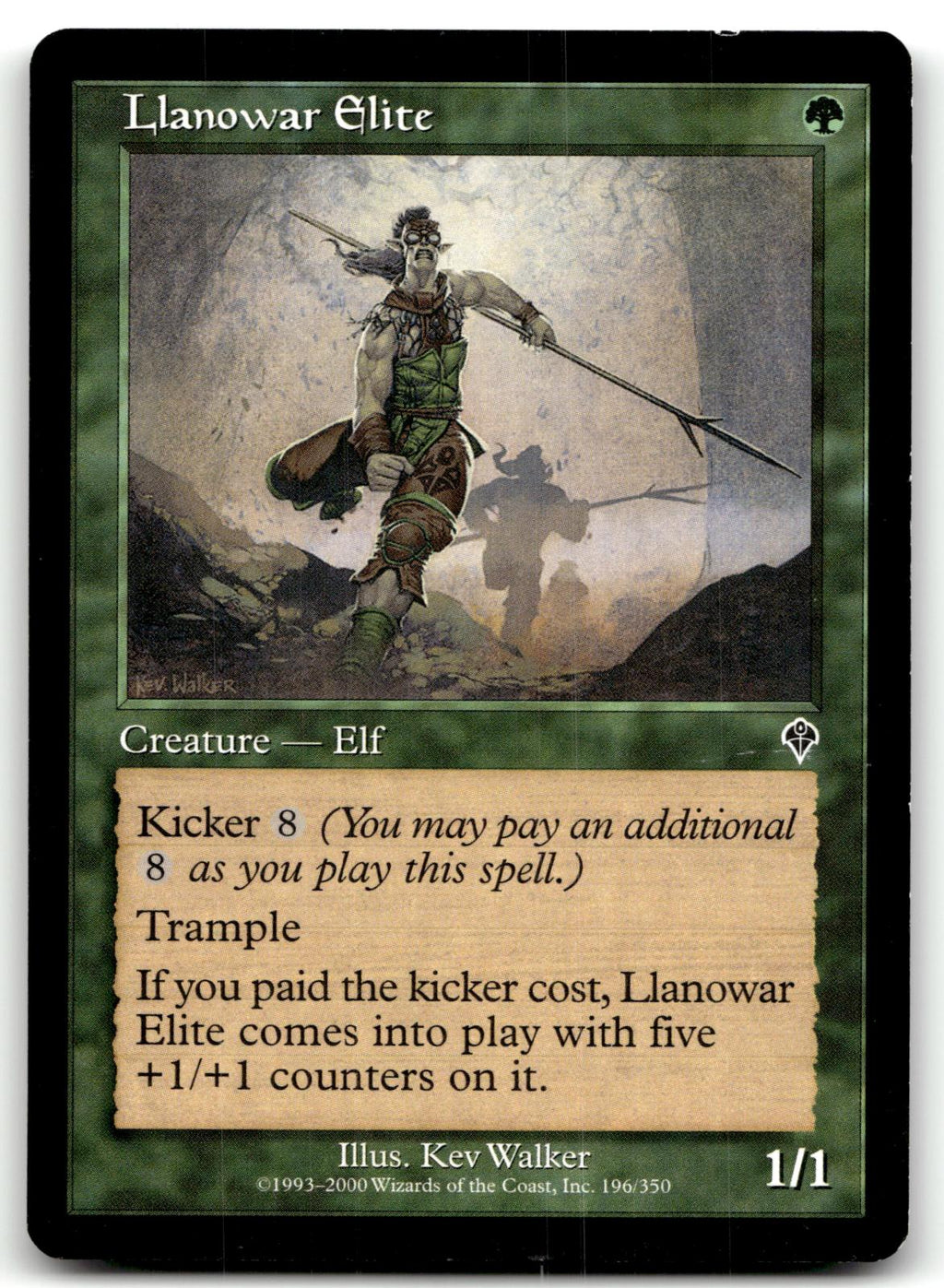 Llanowar Elite 196 Common Invasion Magic: The Gathering Near Mint