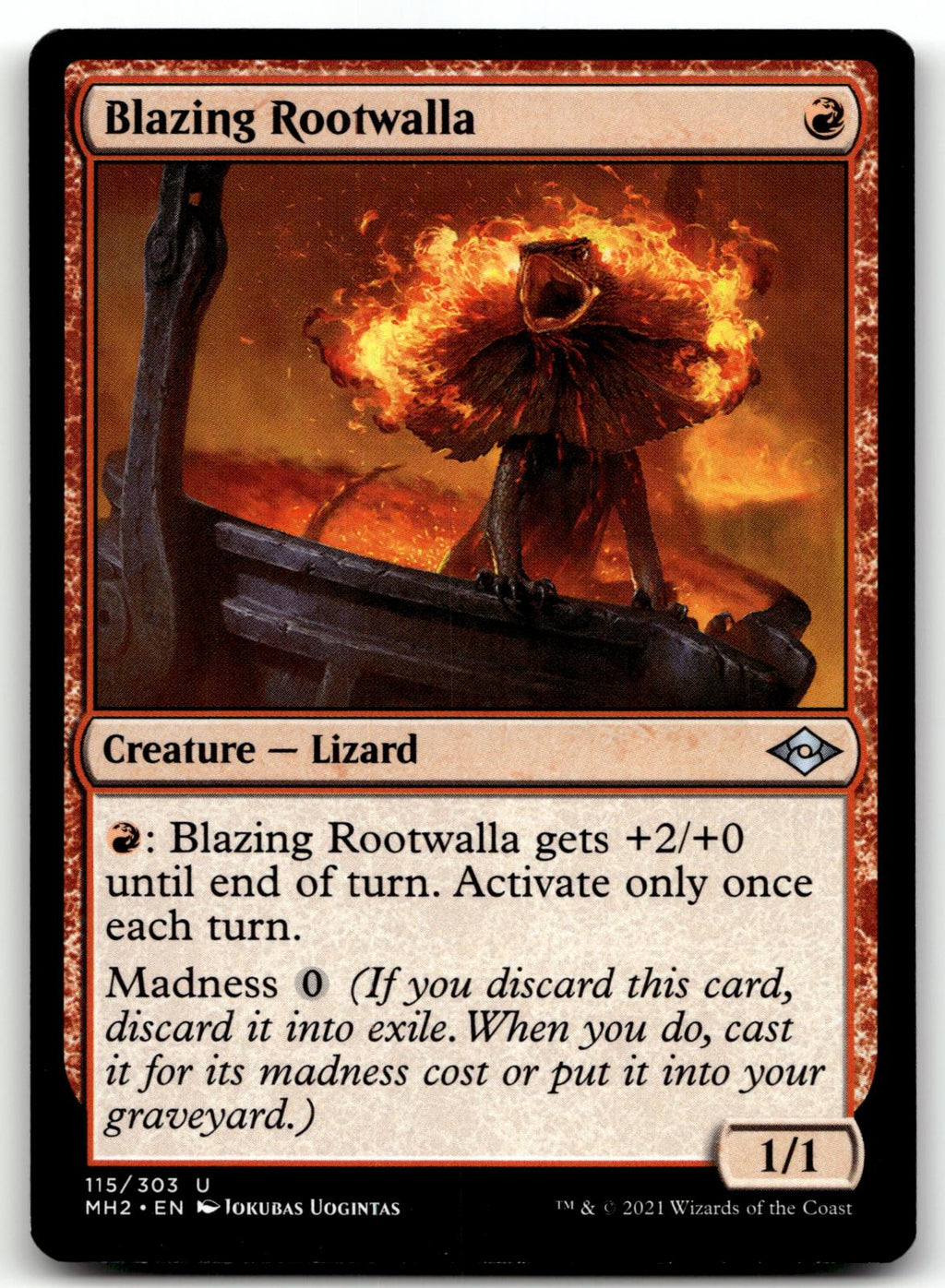 Blazing Rootwalla 115 Uncommon Modern Horizons 2 Magic: The Gathering Near Mint