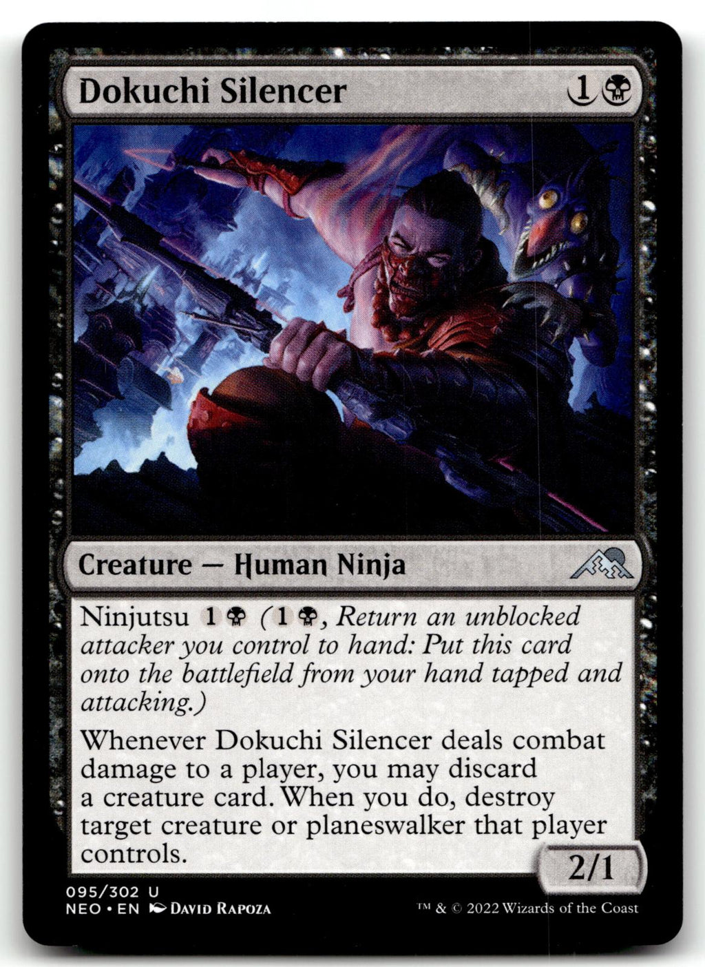 Dokuchi Silencer 95 Uncommon Kamigawa: Neon Dynasty Magic: The Gathering NM