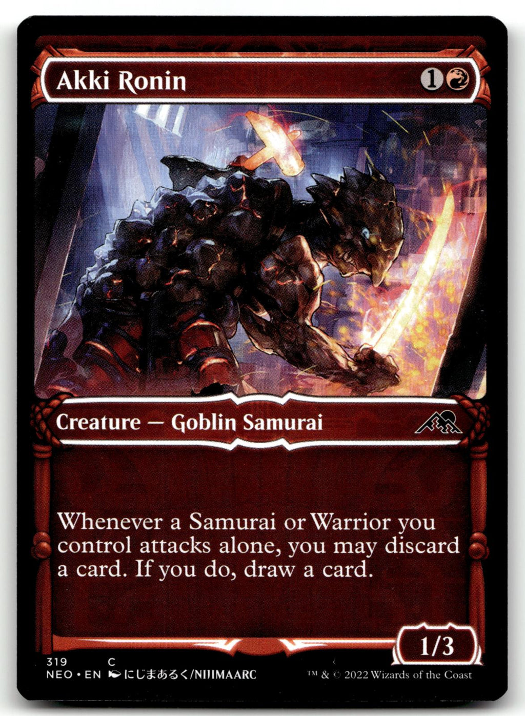 Akki Ronin (Showcase) 319 Common Kamigawa: Neon Dynasty Magic: The Gathering NM