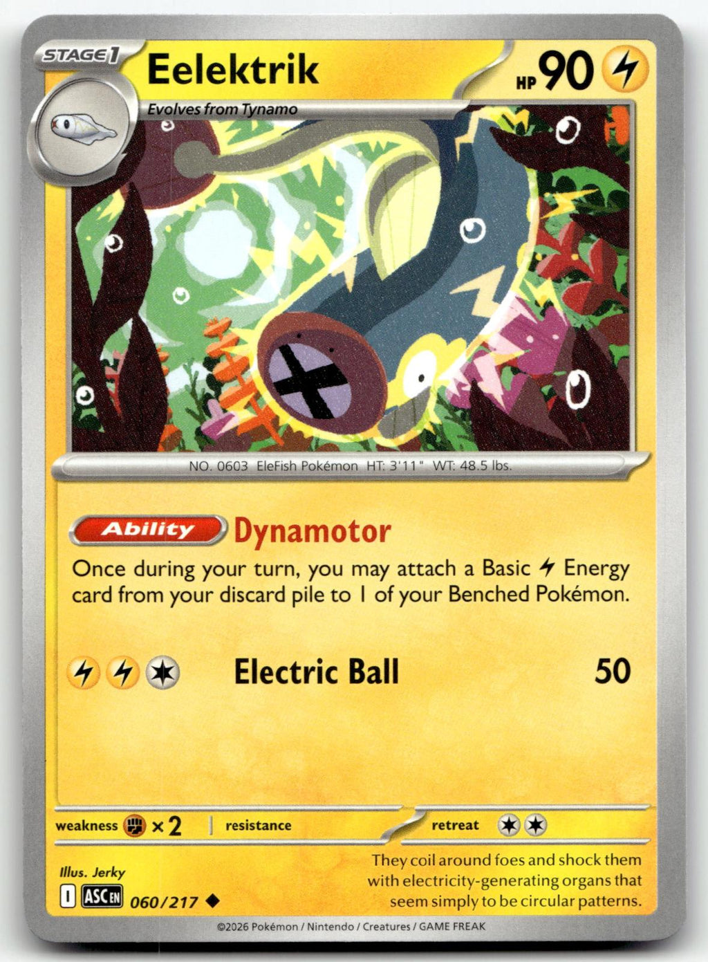 Eelektrik 060/217 Uncommon Ascended Heroes Pokemon Near Mint