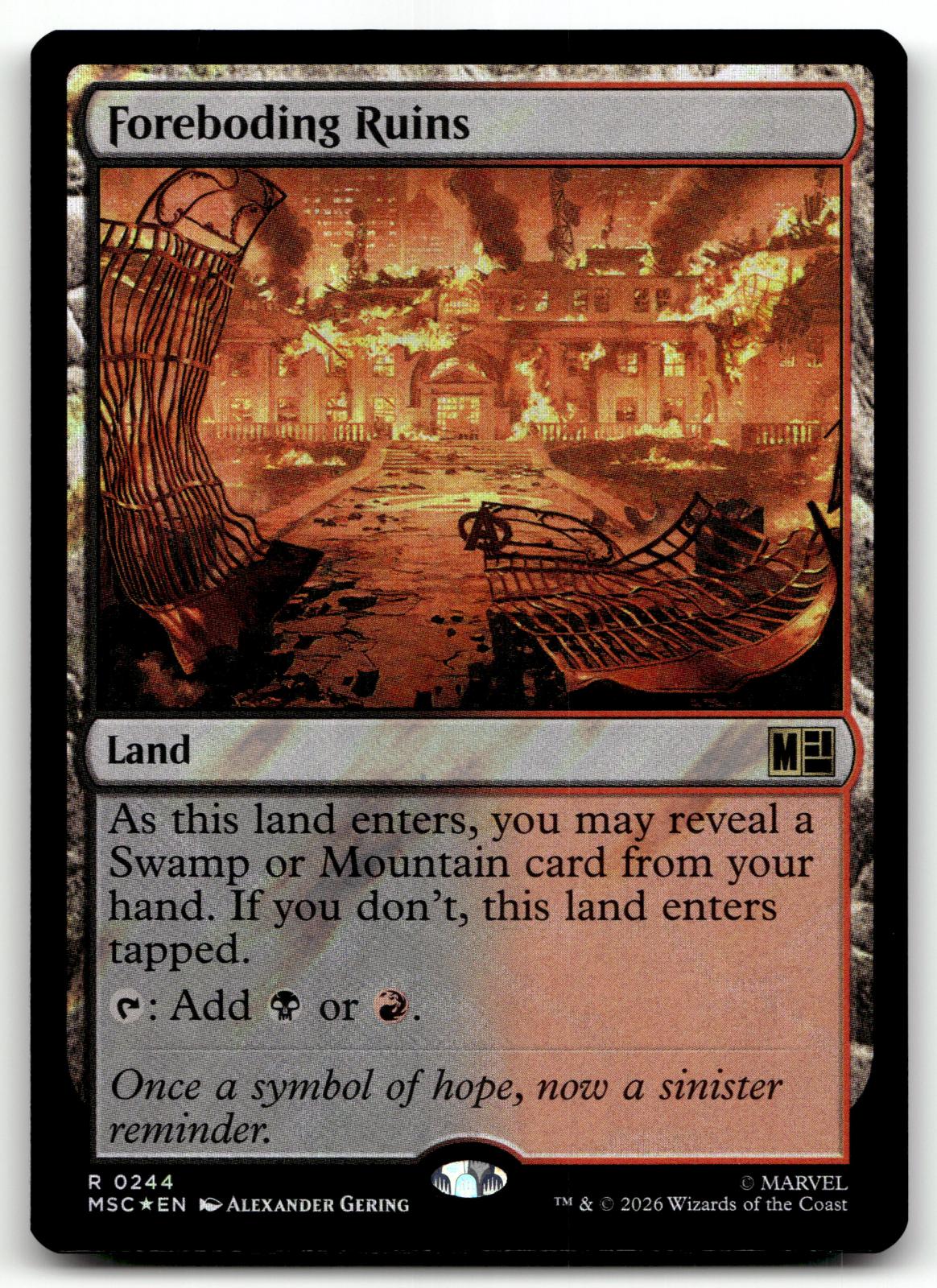 Foreboding Ruins (Surge Foil) 244 Holo Commander: Marvel Super Heroes Magic: