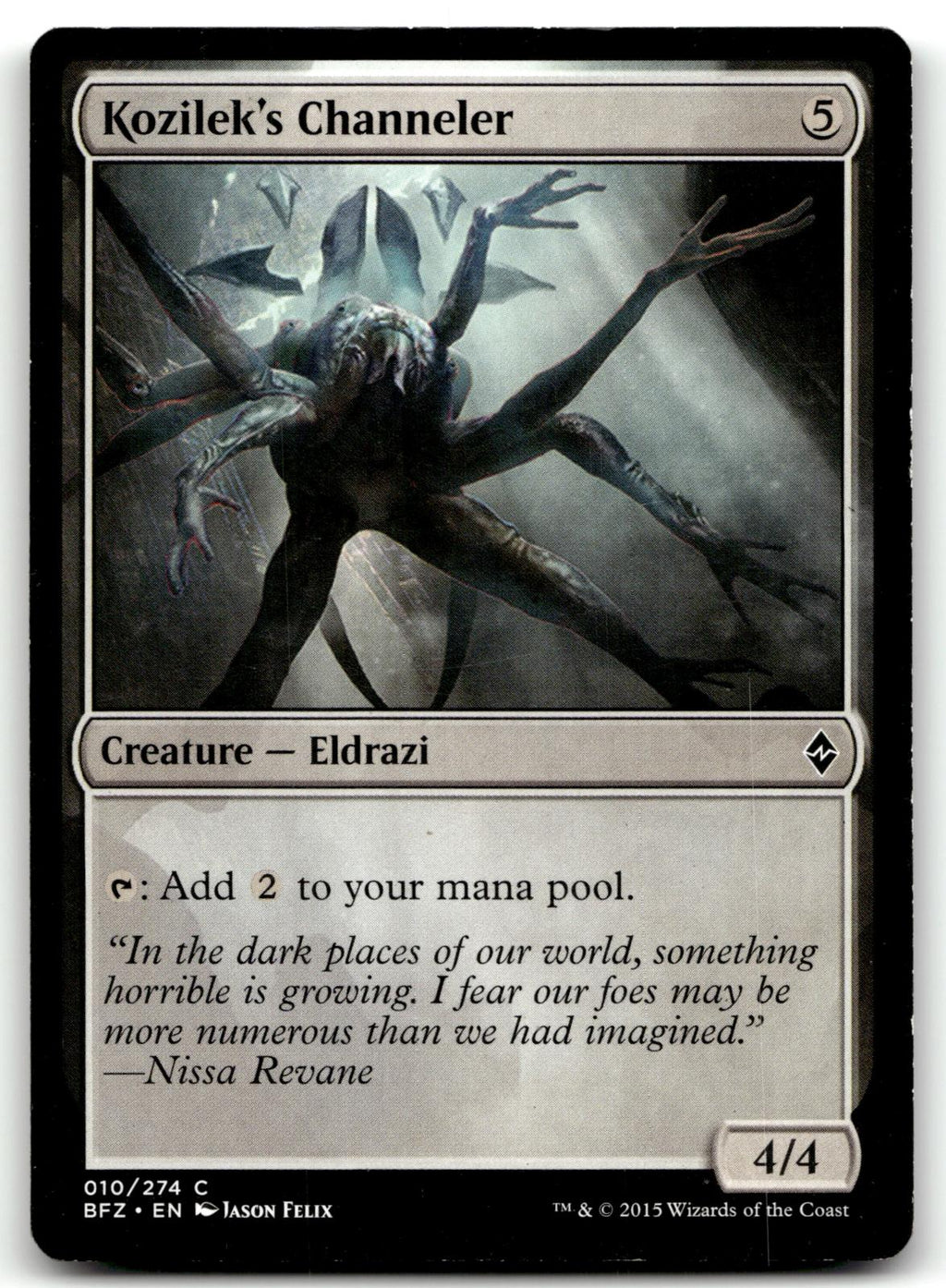 Kozilek's Channeler 10 Common Battle for Zendikar Magic: The Gathering Near Mint