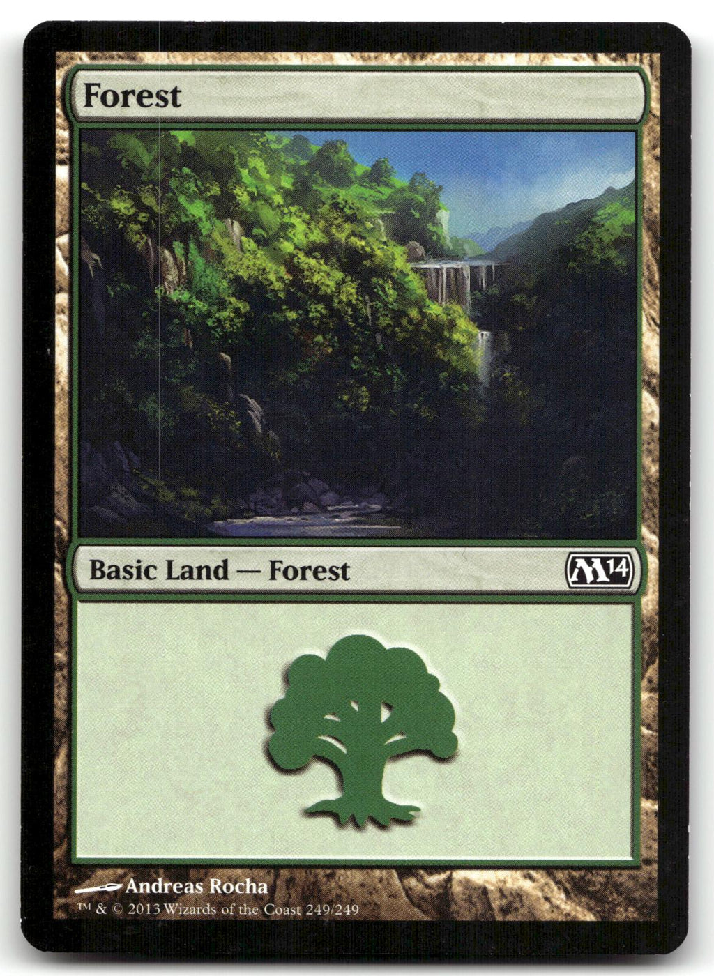 Forest (249) 249 Land Magic 2014 (M14) Magic: The Gathering Near Mint