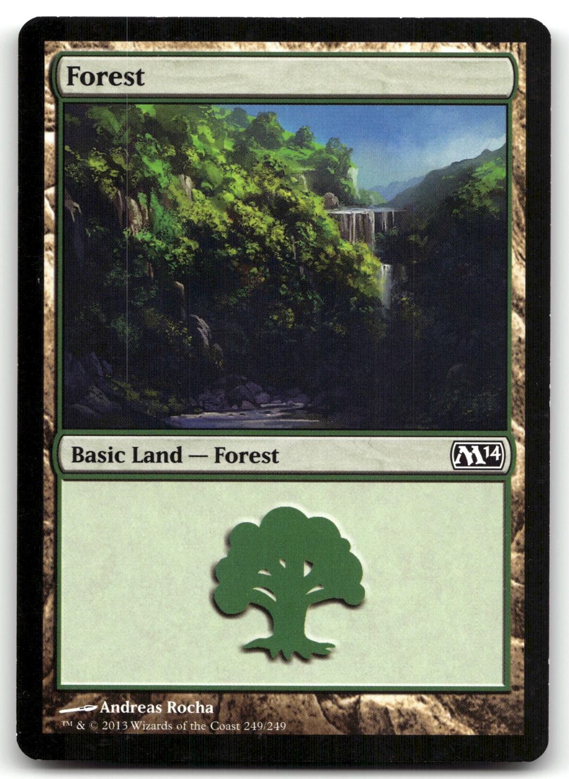 Forest (249) 249 Land Magic 2014 (M14) Magic: The Gathering Near Mint