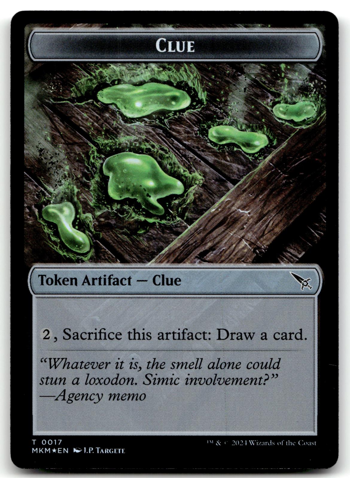 Clue (0017) // A 0044 Double-Sided Token 17 // 44 Murders at Karlov Manor Magic: The Gathering Foil NM