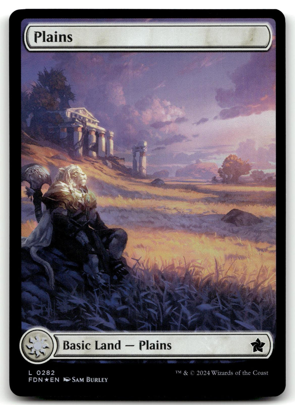 Plains (0282) 282 Land Foundations Magic: The Gathering Foil Near Mint