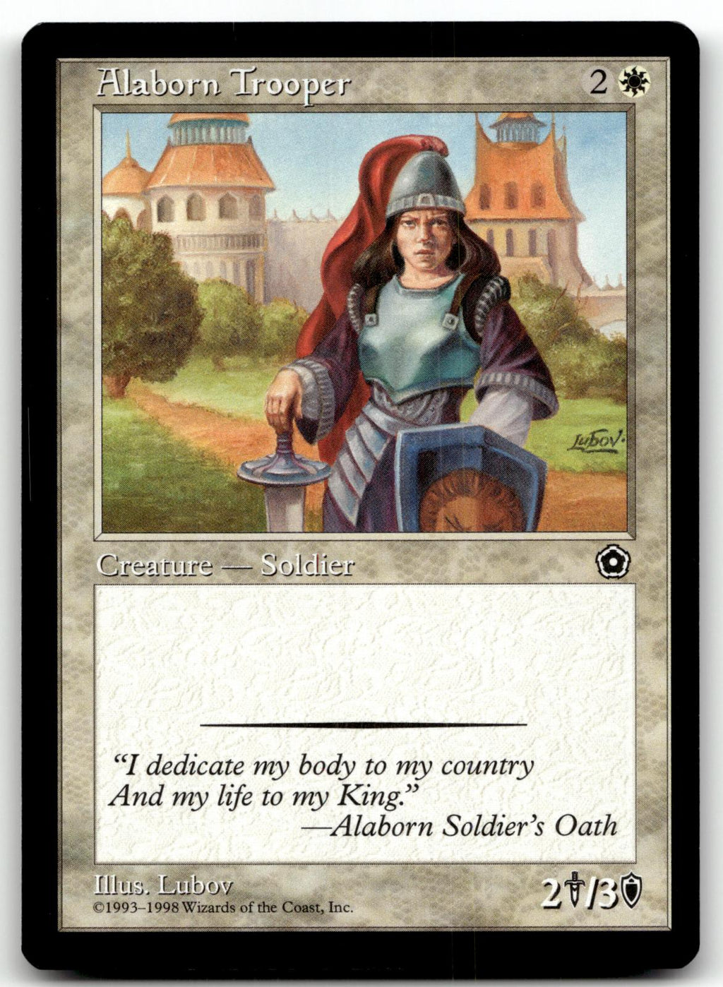 Alaborn Trooper Common Portal Second Age Magic: The Gathering Near Mint