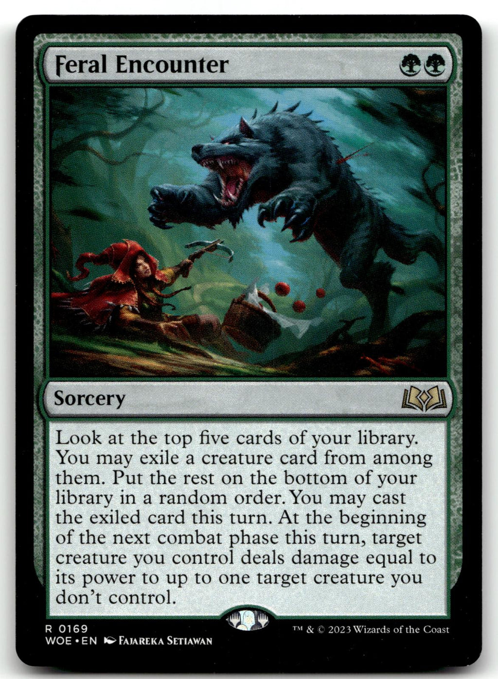 Feral Encounter 169 Rare Wilds of Eldraine Magic: The Gathering Near Mint