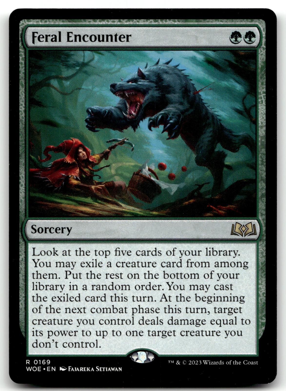 Feral Encounter 169 Rare Wilds of Eldraine Magic: The Gathering Near Mint