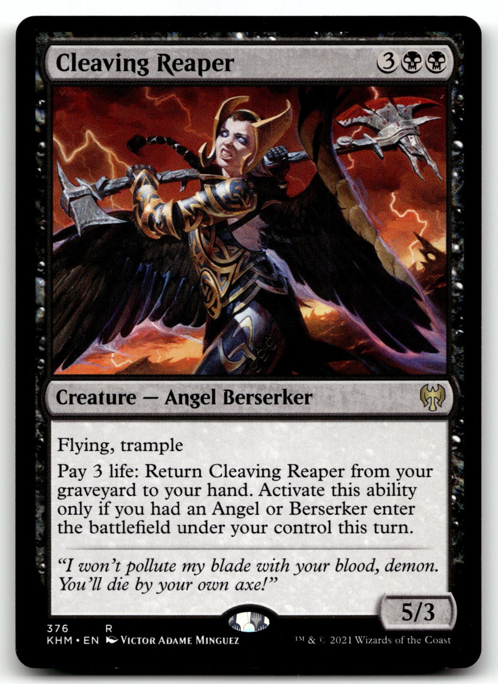 Cleaving Reaper 376 Rare Kaldheim Magic: The Gathering Near Mint