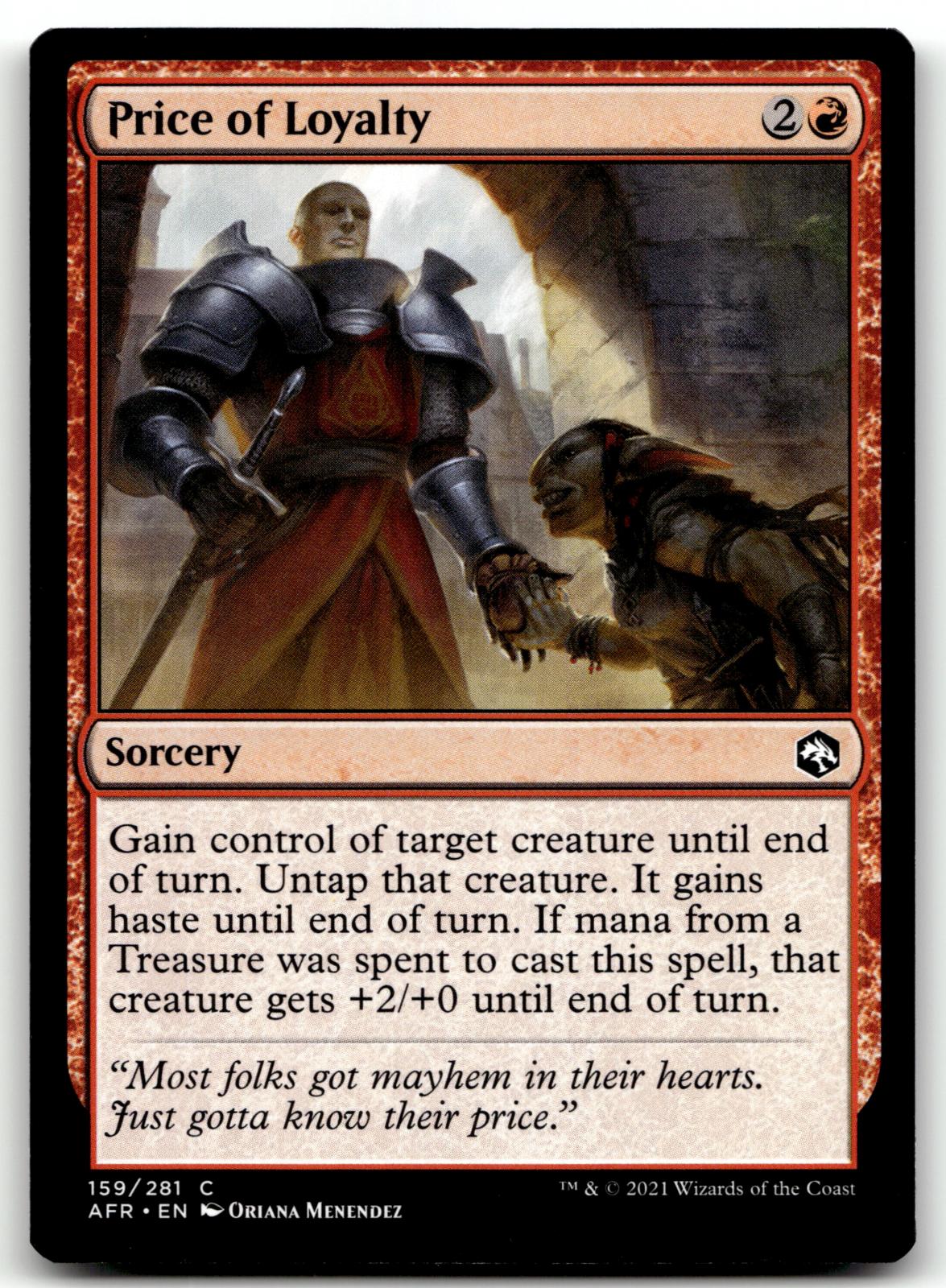 Price of Loyalty 159 Adventures in the Forgotten Realms Magic: The Gathering NM