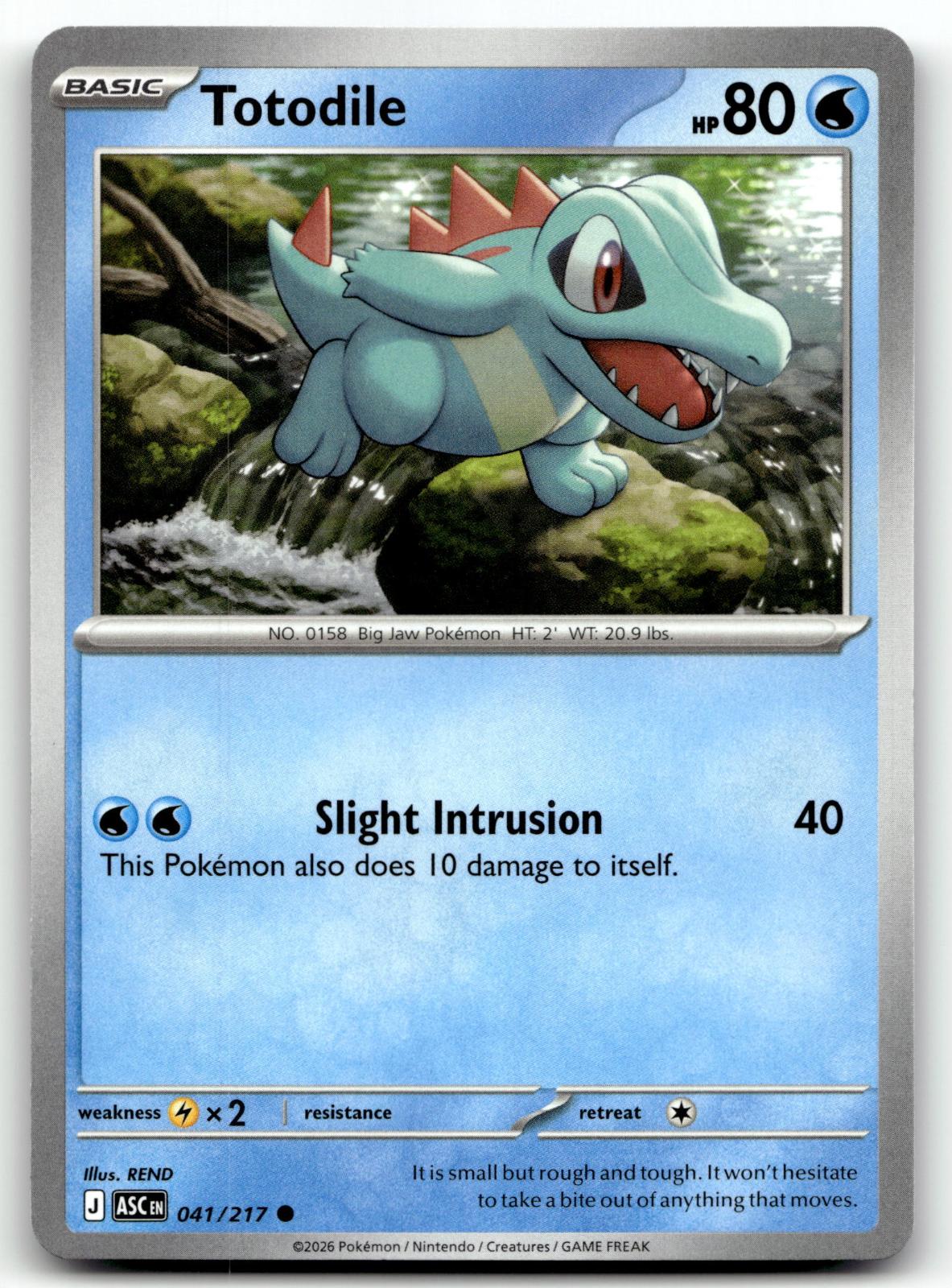 Totodile 041/217 Common Ascended Heroes Pokemon Near Mint