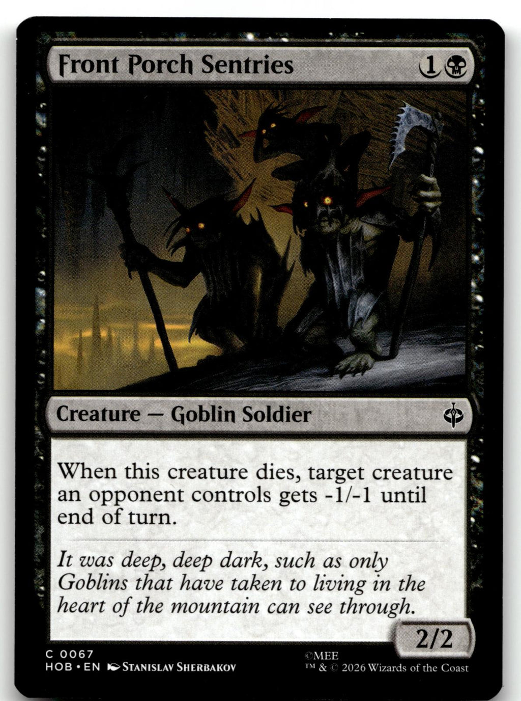Front Porch Sentries 67 Common The Hobbit Magic: The Gathering Near Mint