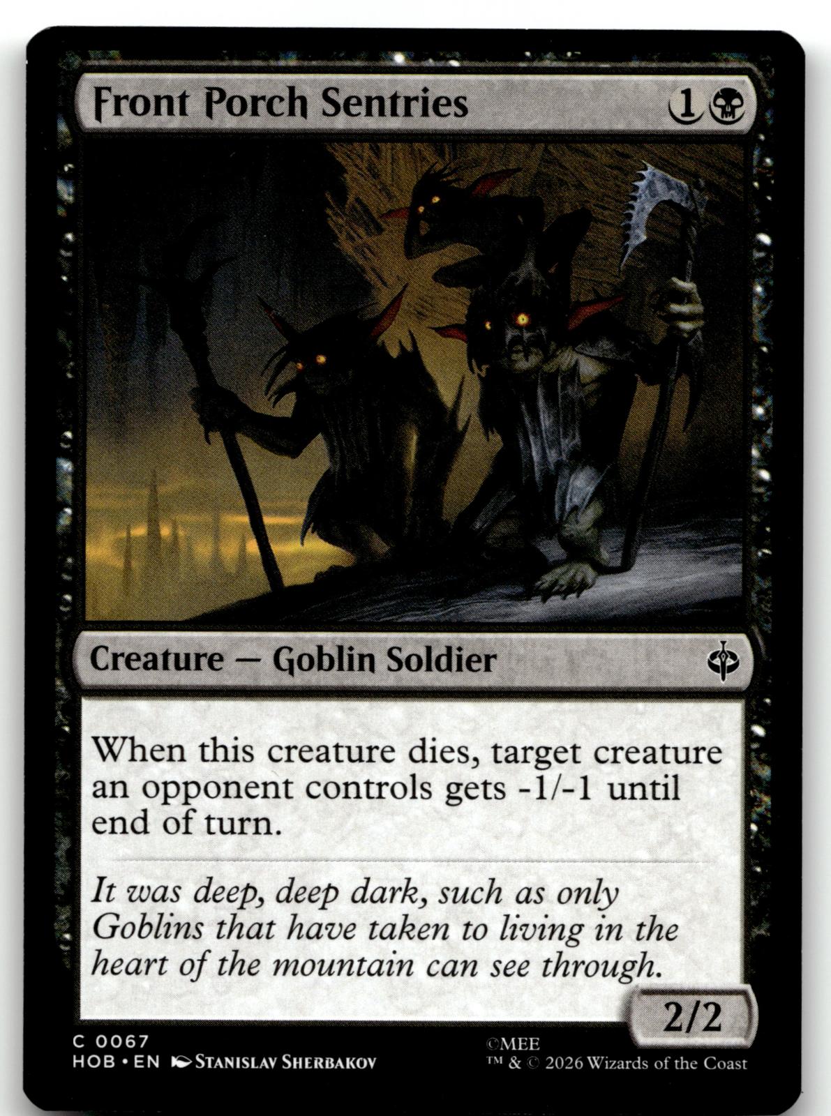 Front Porch Sentries 67 Common The Hobbit Magic: The Gathering Near Mint