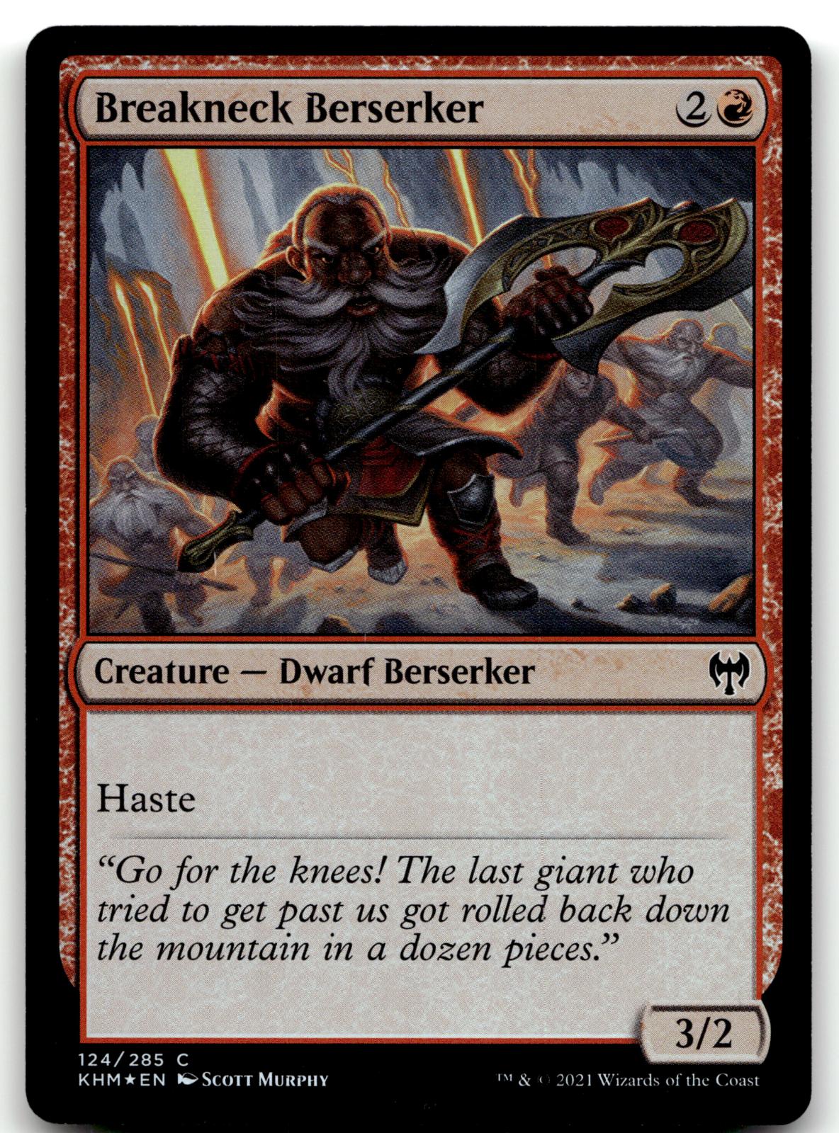 Breakneck Berserker 124 Common Kaldheim Magic: The Gathering Foil Near Mint