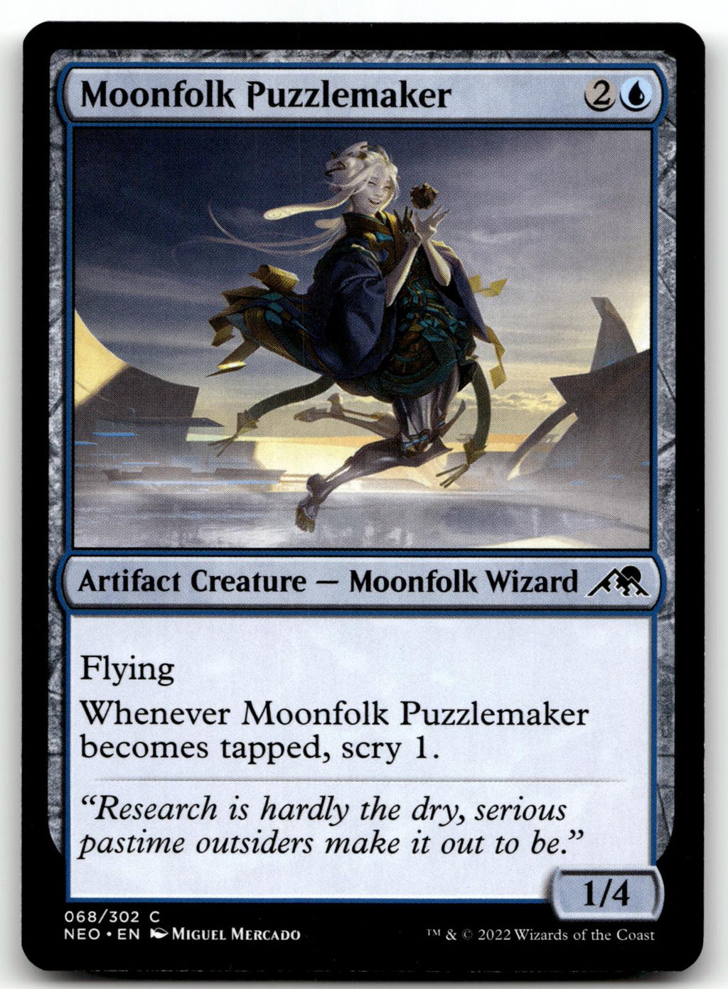 Moonfolk Puzzlemaker 68 Common Kamigawa: Neon Dynasty Magic: The Gathering NM