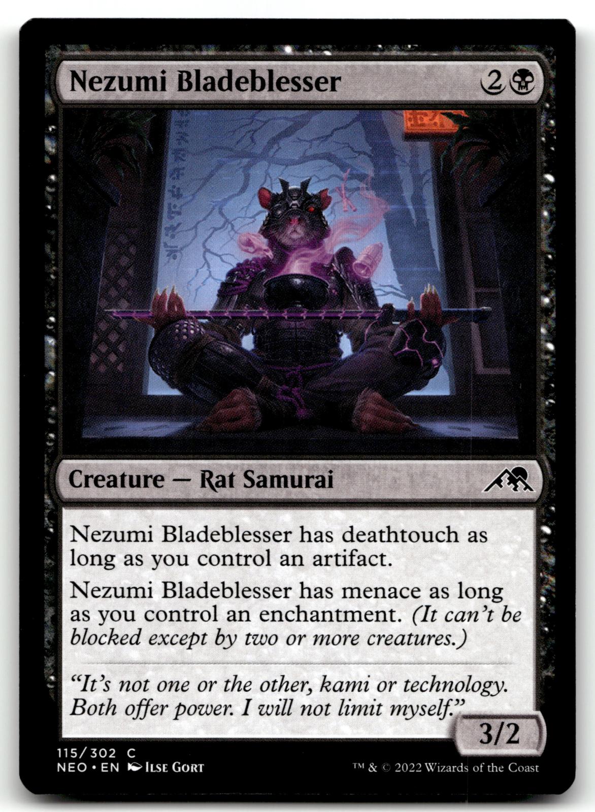 Nezumi Bladeblesser 115 Common Kamigawa: Neon Dynasty Magic: The Gathering NM