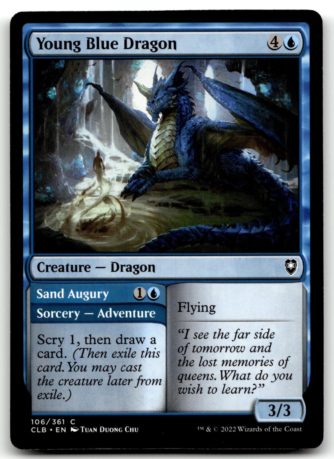 Young Blue Dragon 106 Commander Legends: Battle for Baldur's Gate Magic: The Gathering NM
