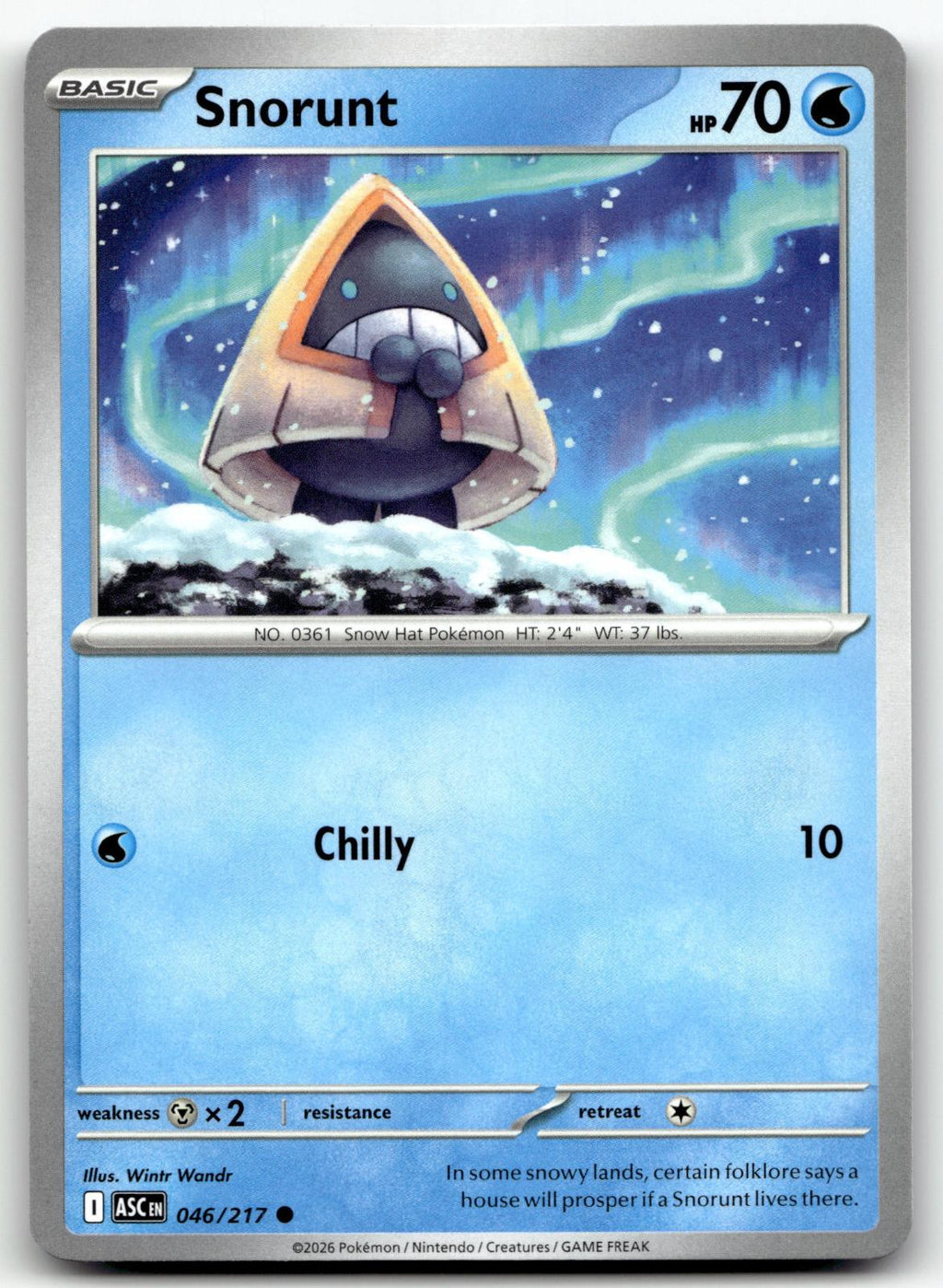 Snorunt 046/217 Common Ascended Heroes Pokemon Near Mint
