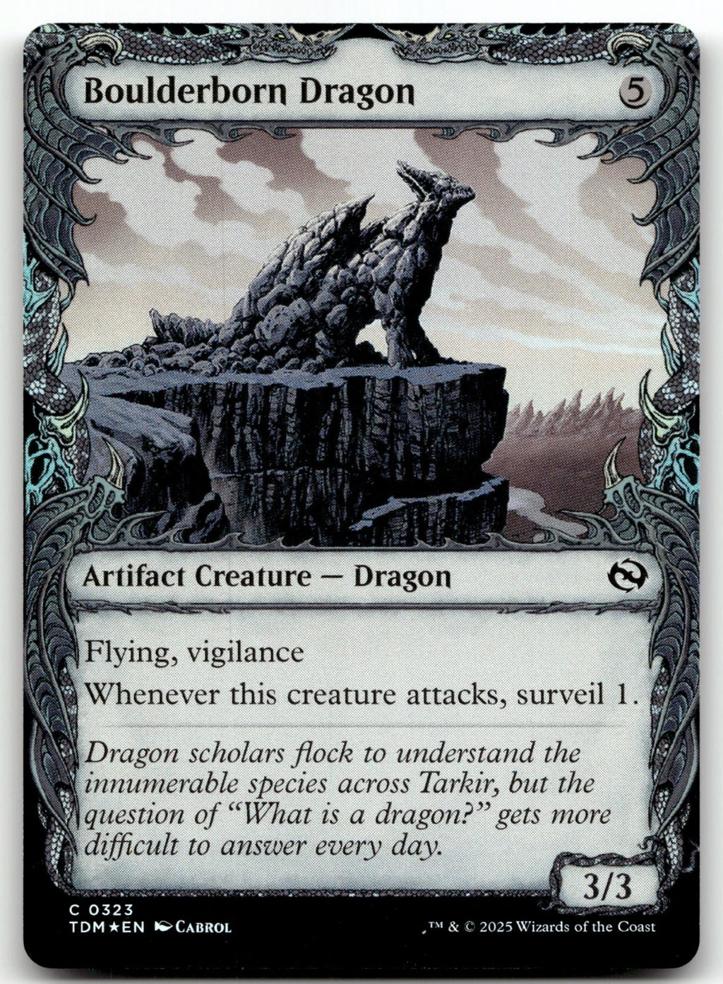 Boulderborn Dragon (Showcase) 323 Tarkir: Dragonstorm Magic: The Gathering Foil NM