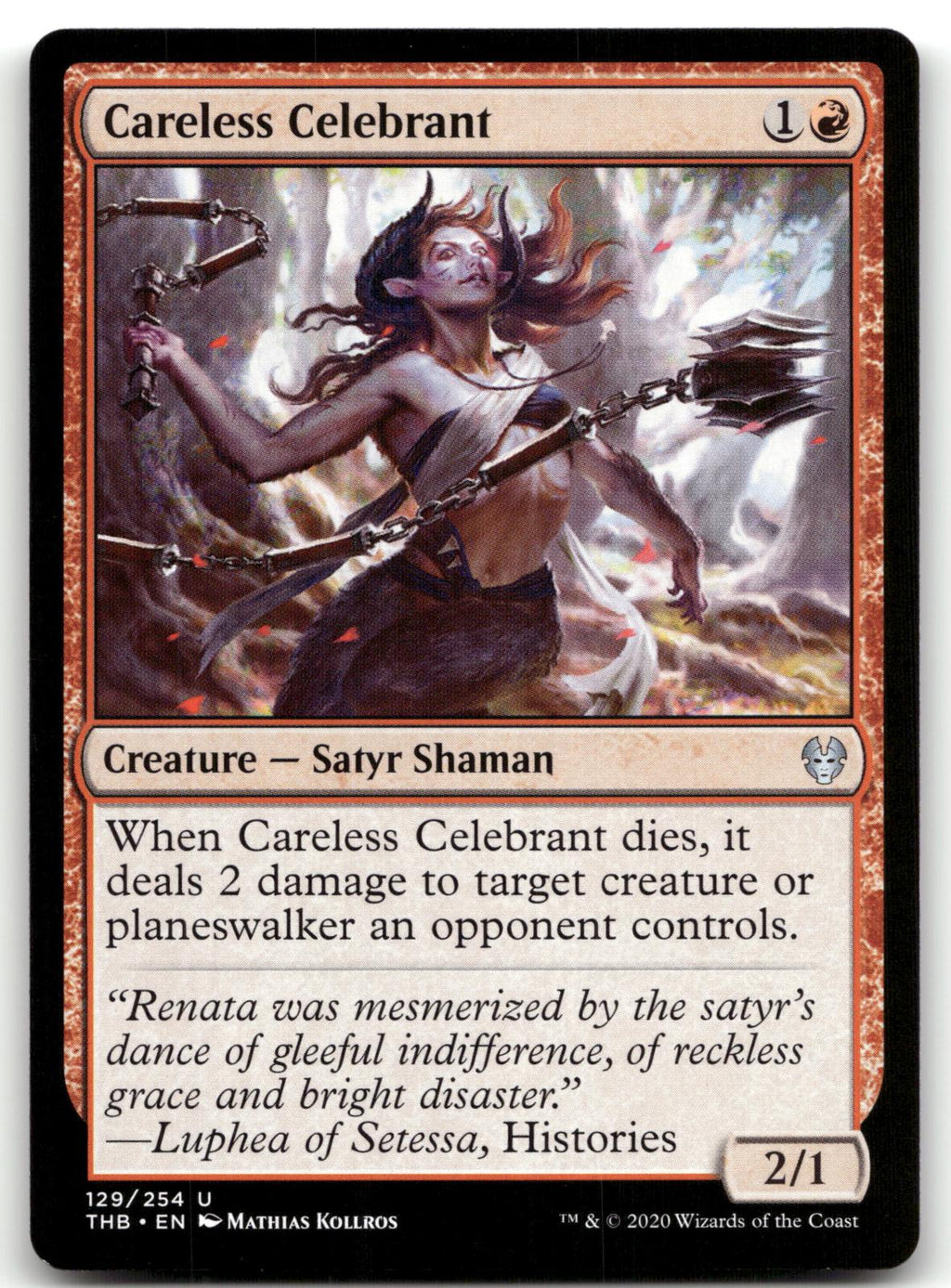 Careless Celebrant 129 Uncommon Theros Beyond Death Magic: The Gathering NM