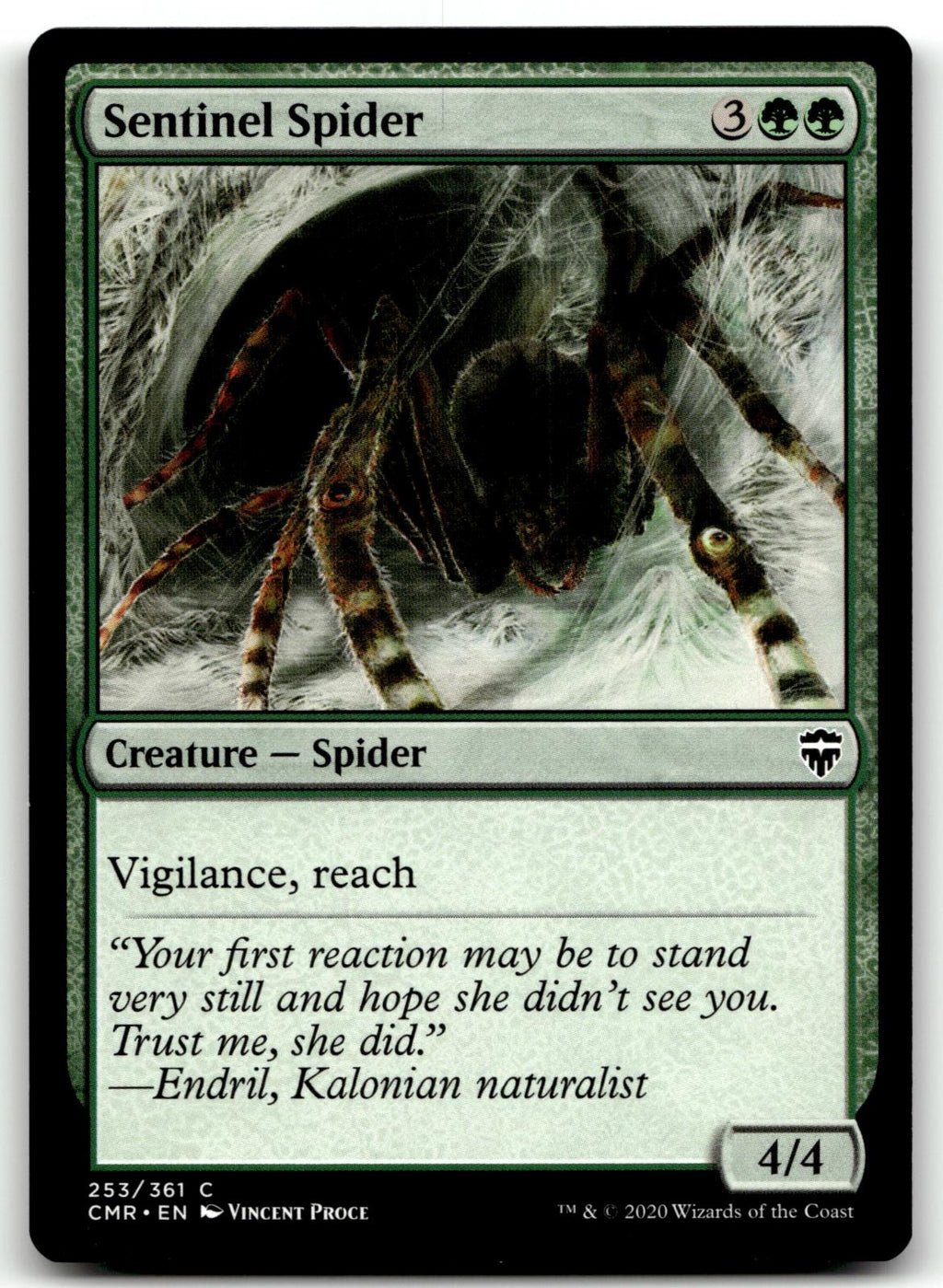 Sentinel Spider 253 Common Commander Legends Magic: The Gathering Near Mint