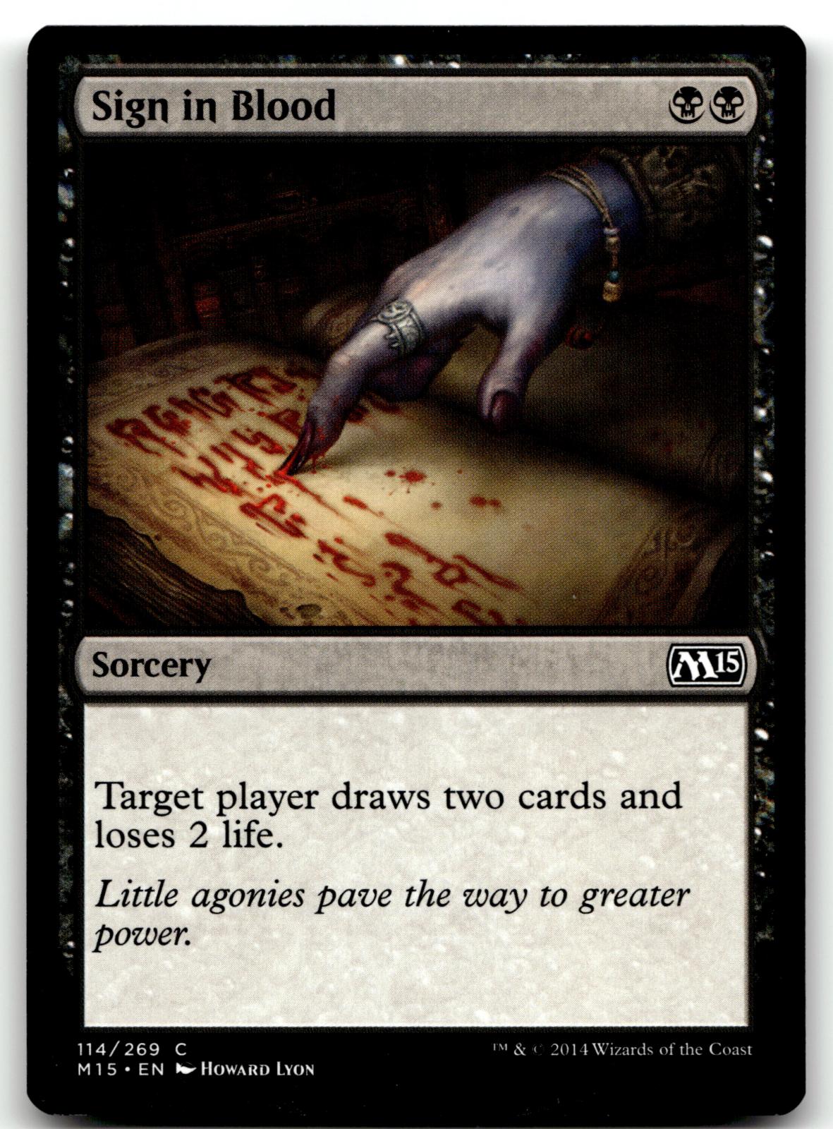 Sign in Blood 114 Common Magic 2015 (M15) Magic: The Gathering Near Mint