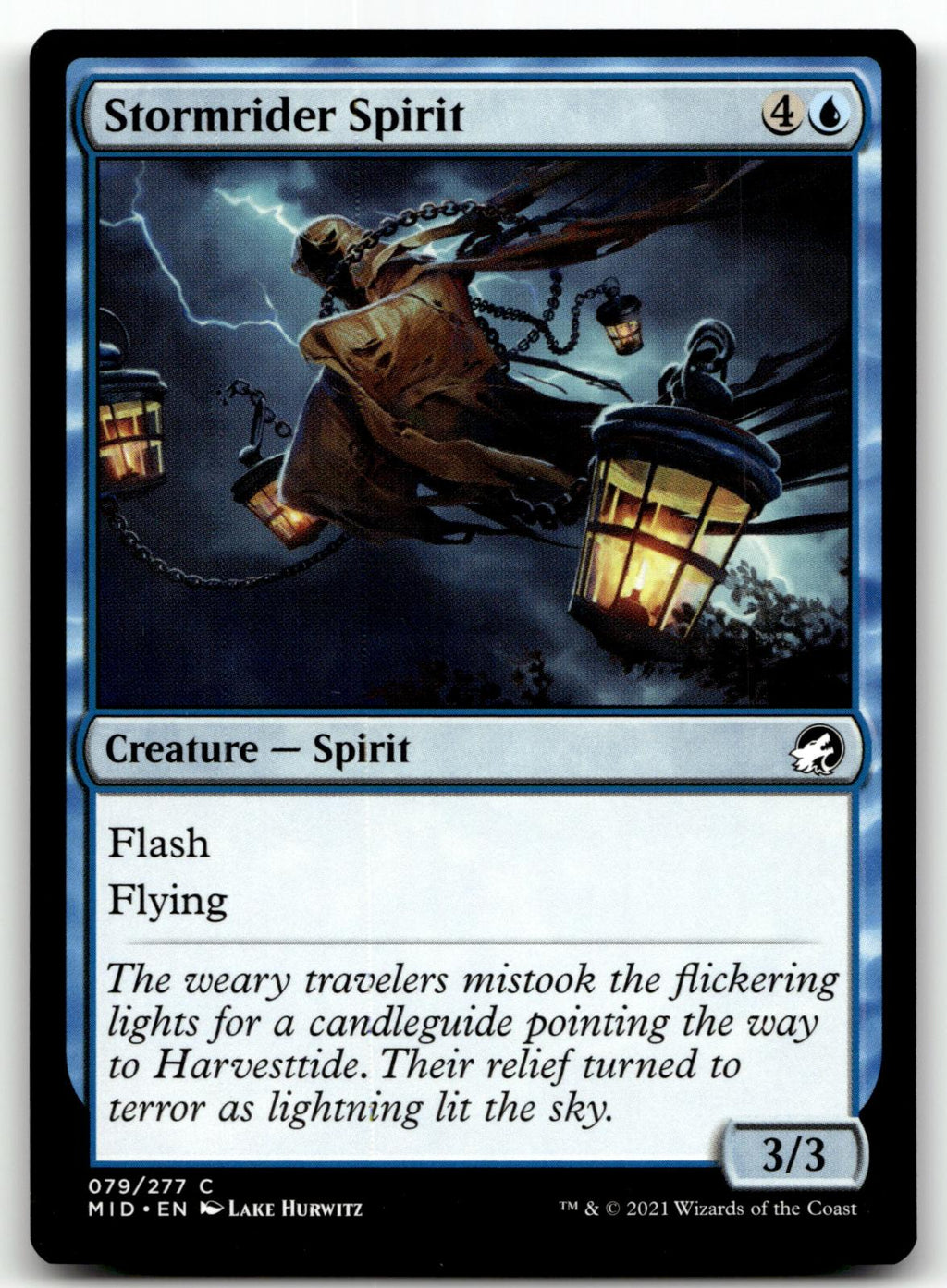 Stormrider Spirit 79 Common Innistrad: Midnight Hunt Magic: The Gathering NM