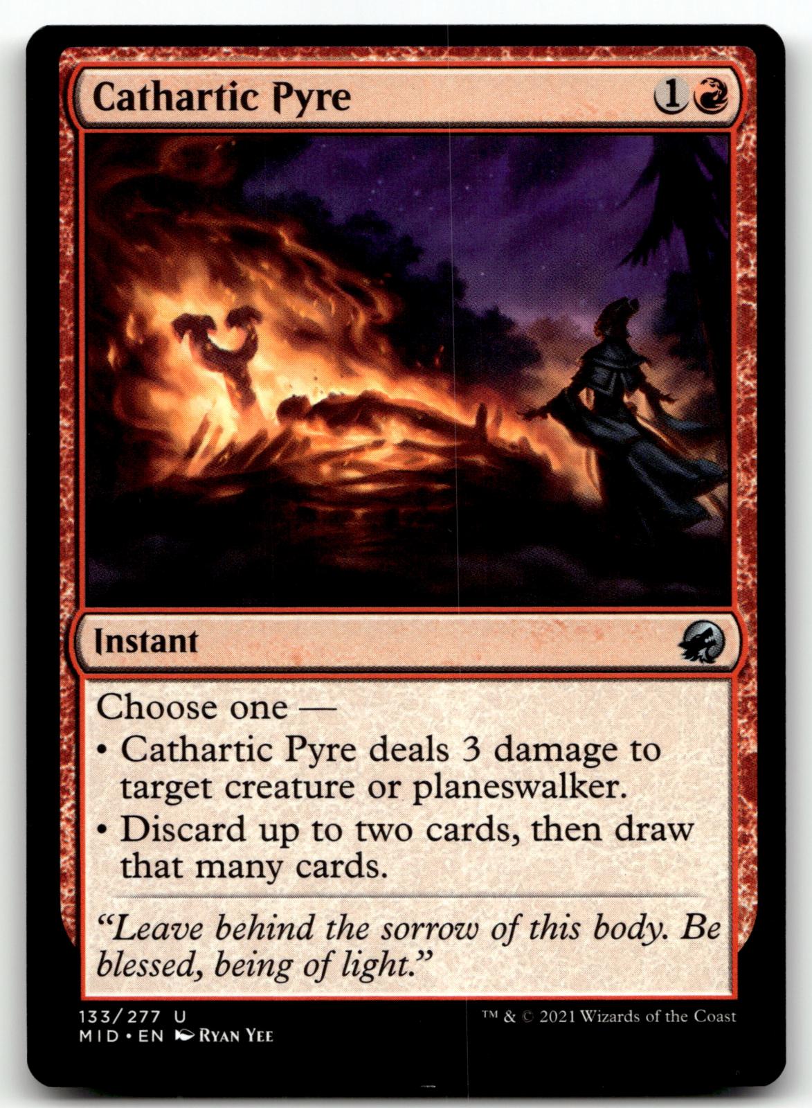 Cathartic Pyre 133 Uncommon Innistrad: Midnight Hunt Magic: The Gathering NM