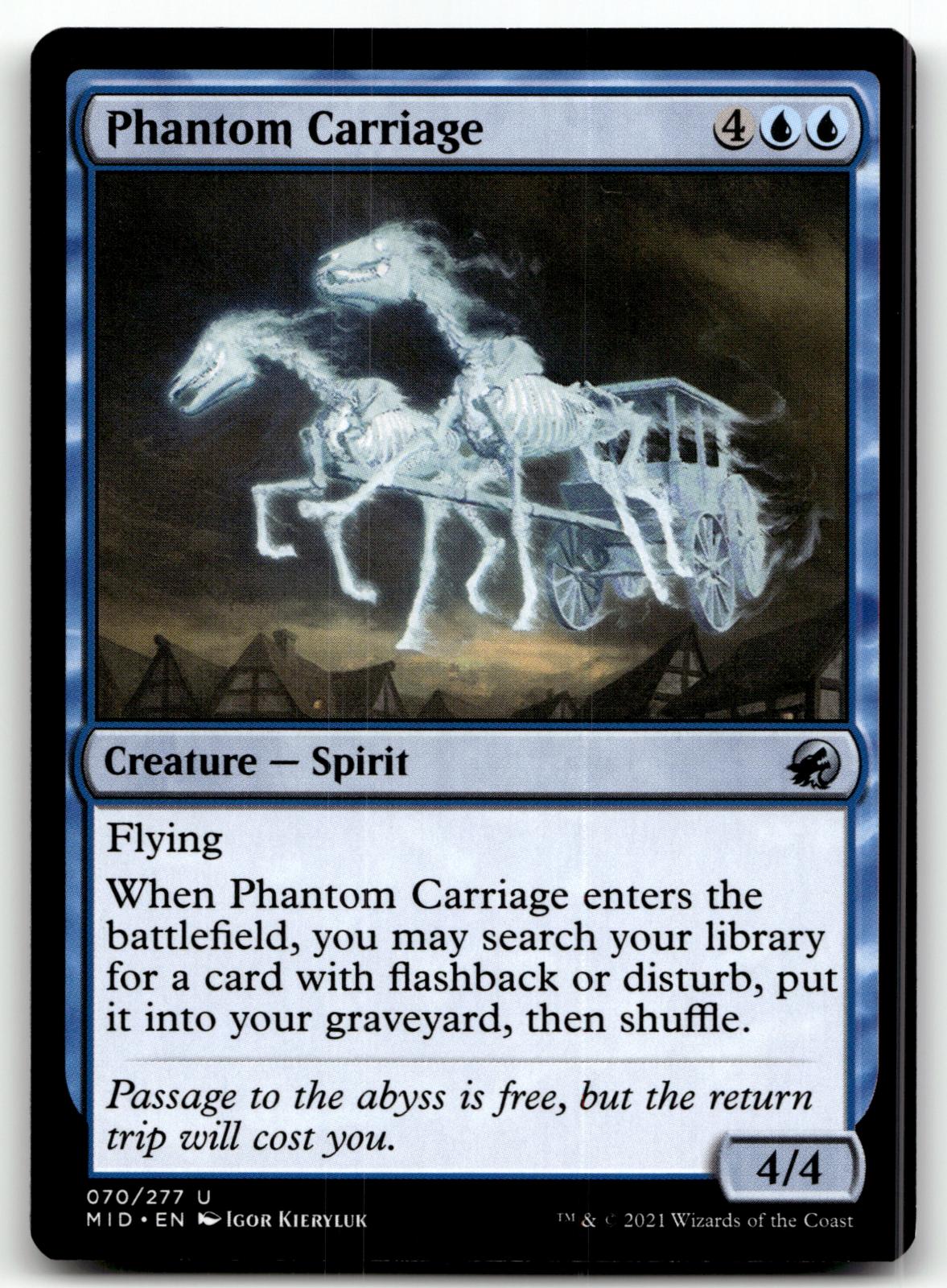 Phantom Carriage 70 Uncommon Innistrad: Midnight Hunt Magic: The Gathering NM