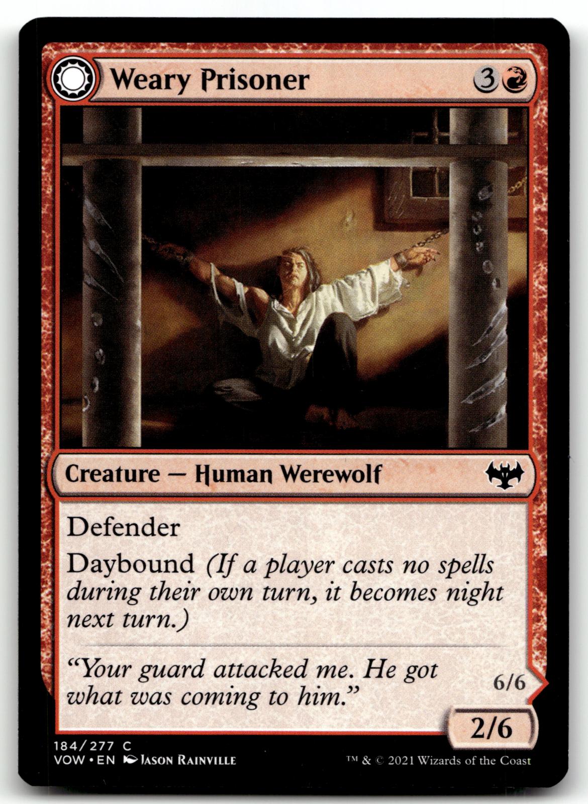 Weary Prisoner 184 Common Innistrad: Crimson Vow Magic: The Gathering Near Mint