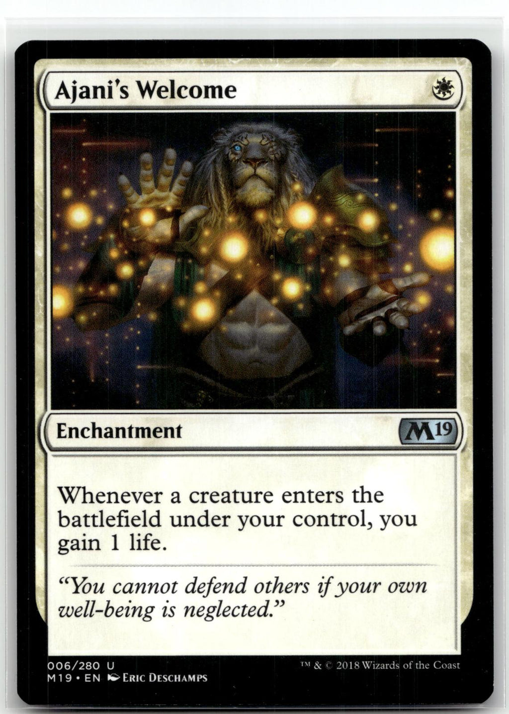 Ajani's Welcome 6 Uncommon Core Set 2019 Magic: The Gathering Near Mint