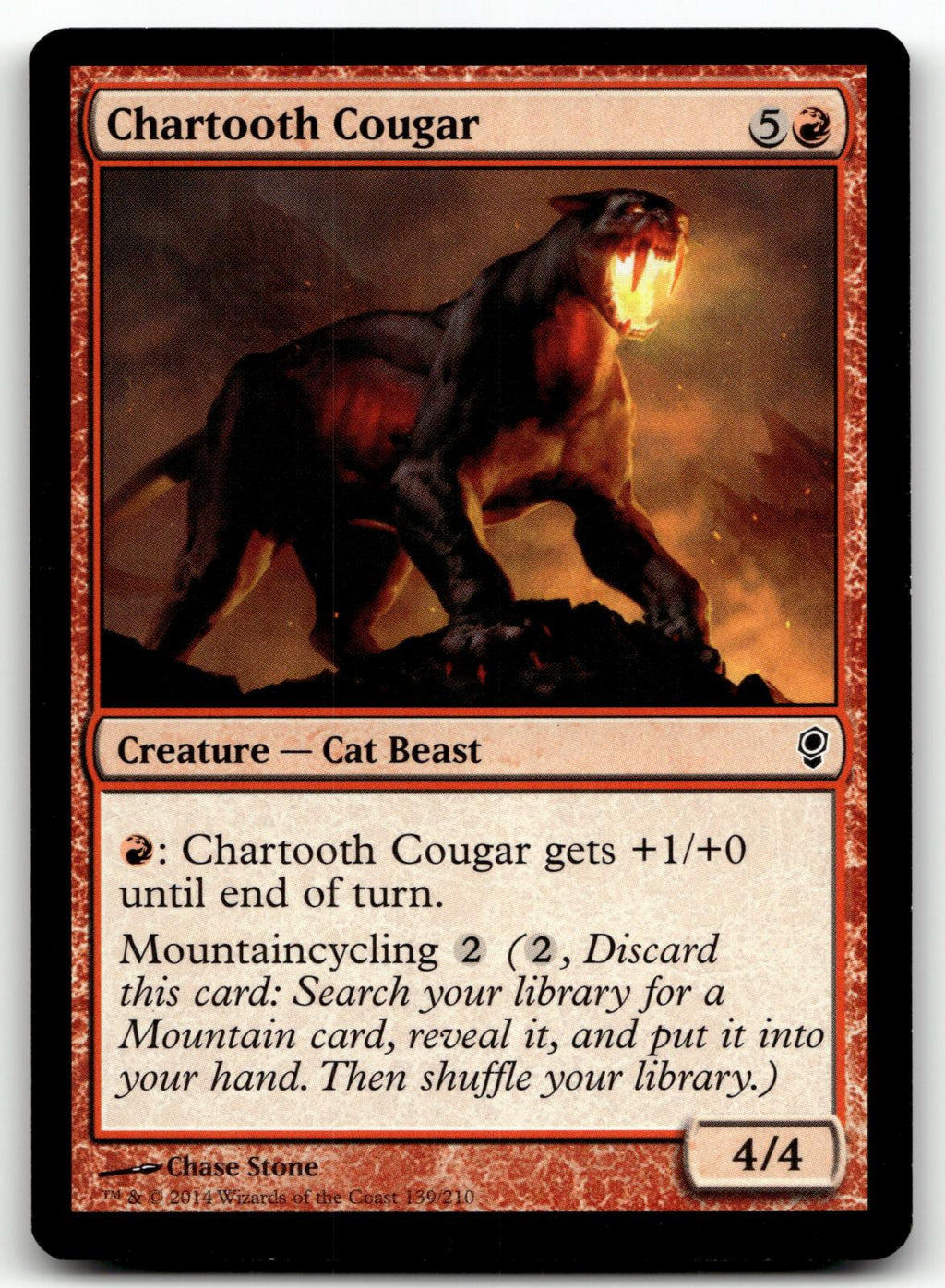 Chartooth Cougar 139 Common Conspiracy Magic: The Gathering Near Mint