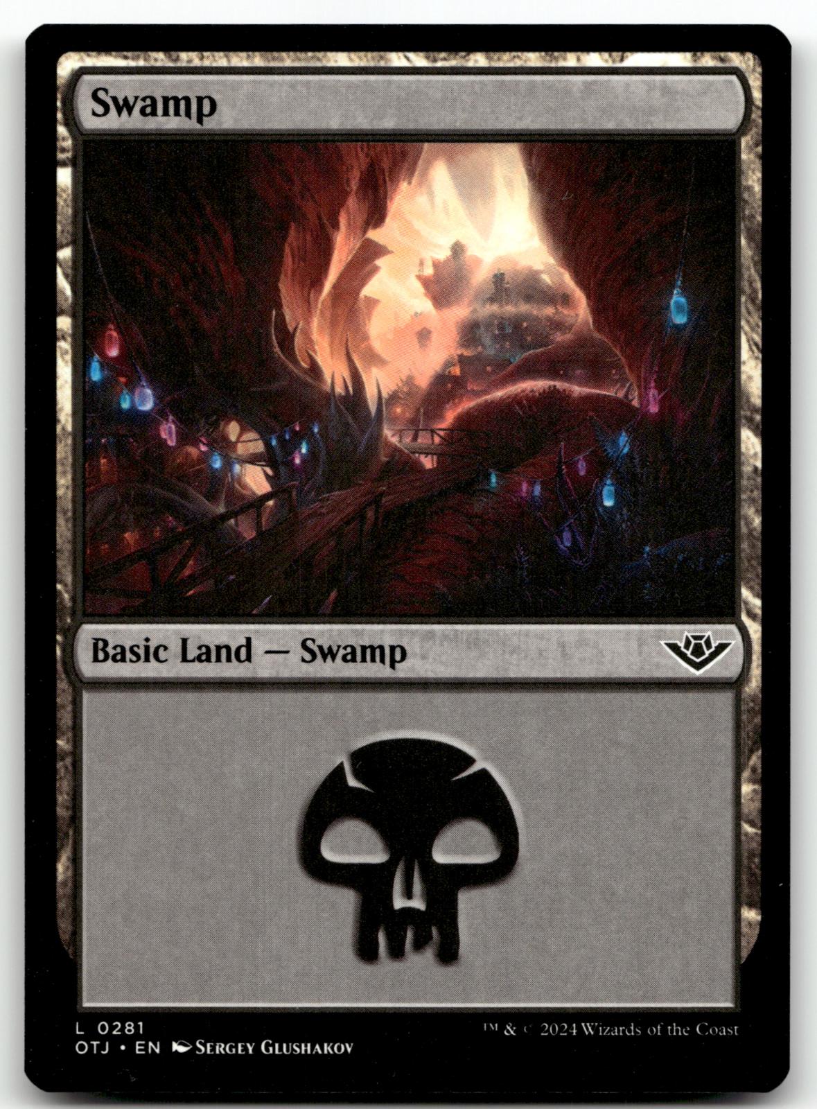 Swamp (0281) 281 Land Outlaws of Thunder Junction Magic: The Gathering Near Mint