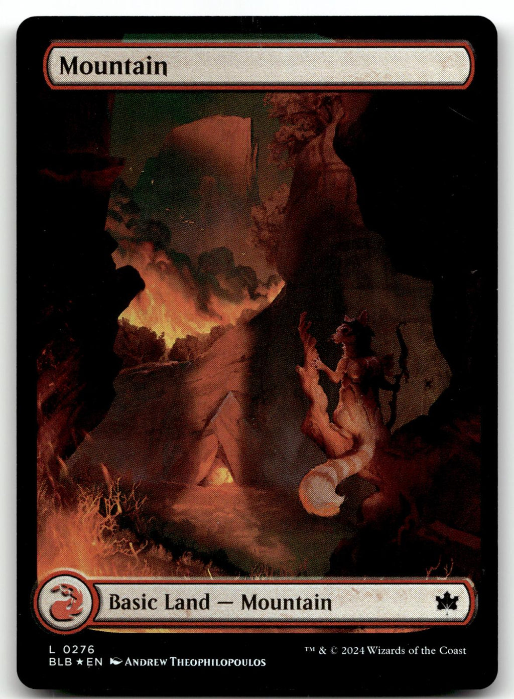Mountain (0276) 276 Land Bloomburrow Magic: The Gathering Foil Near Mint