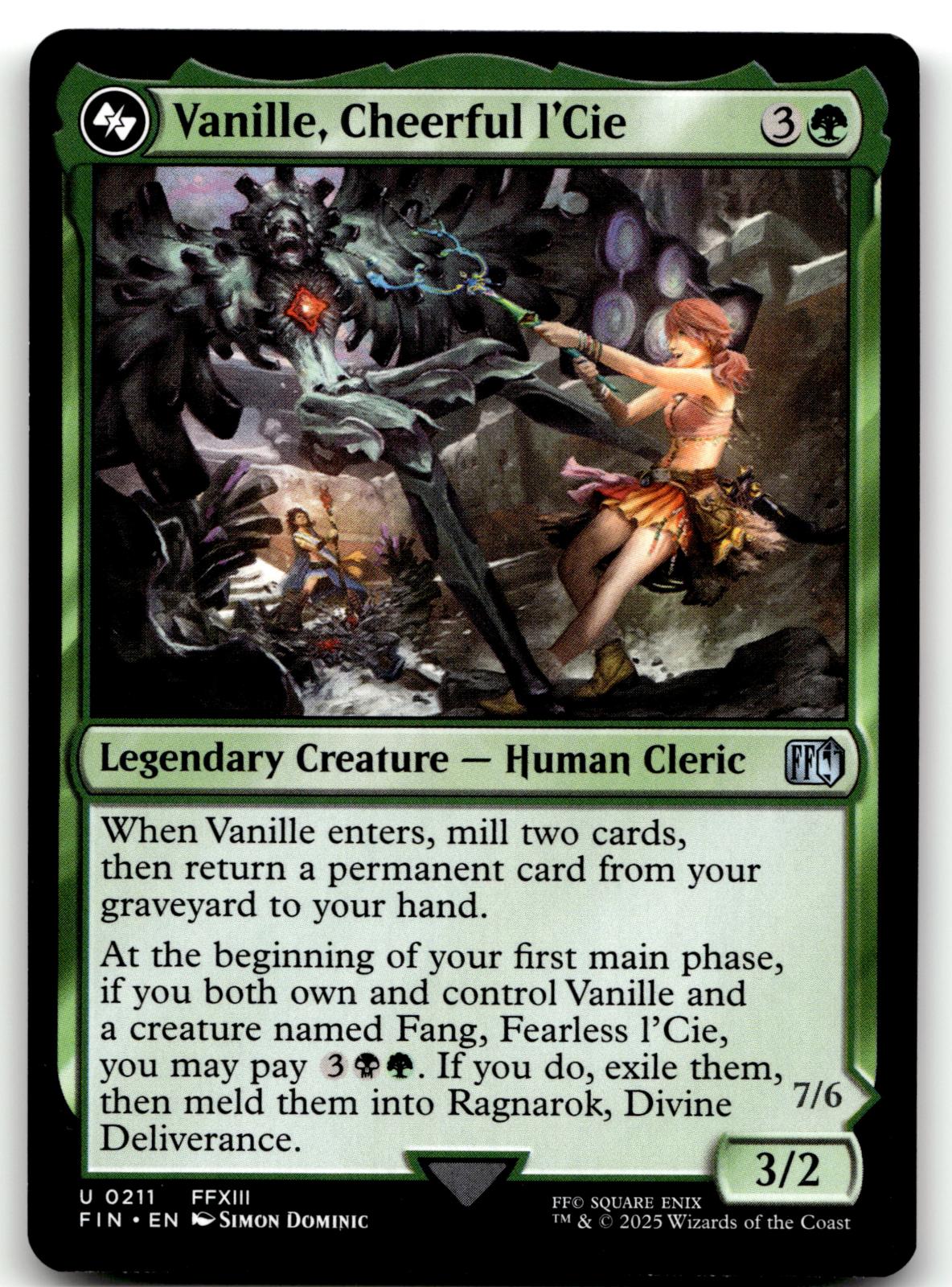 Vanille, Cheerful l'Cie 211 Uncommon FINAL FANTASY Magic: The Gathering NM