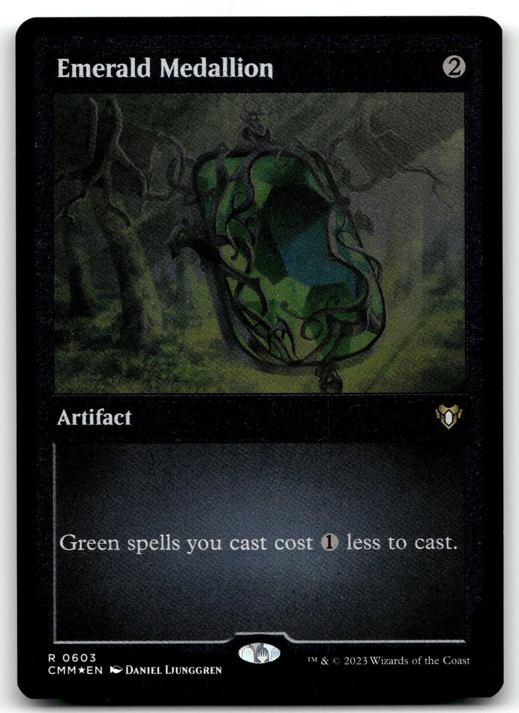 Emerald Medallion (Foil Etched) 603 Commander Masters Magic: The Gathering NM