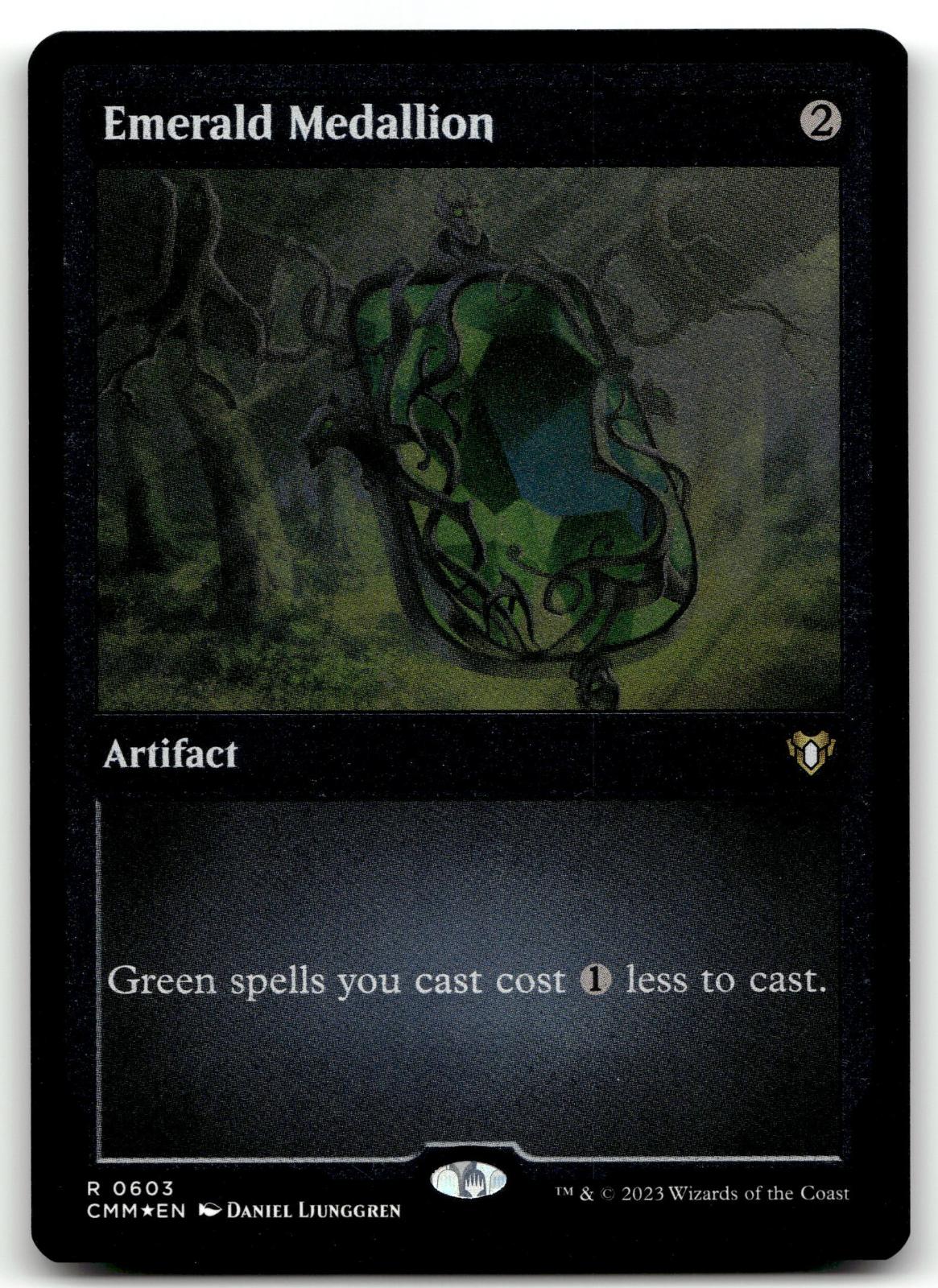 Emerald Medallion (Foil Etched) 603 Commander Masters Magic: The Gathering NM