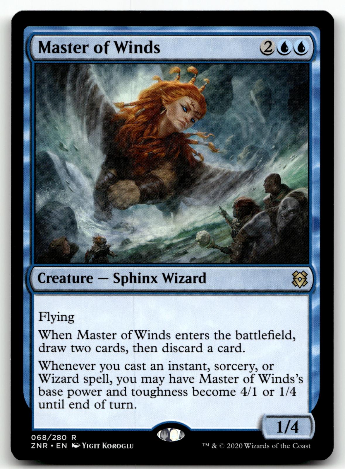 Master of Winds 68 Rare Zendikar Rising Magic: The Gathering Near Mint