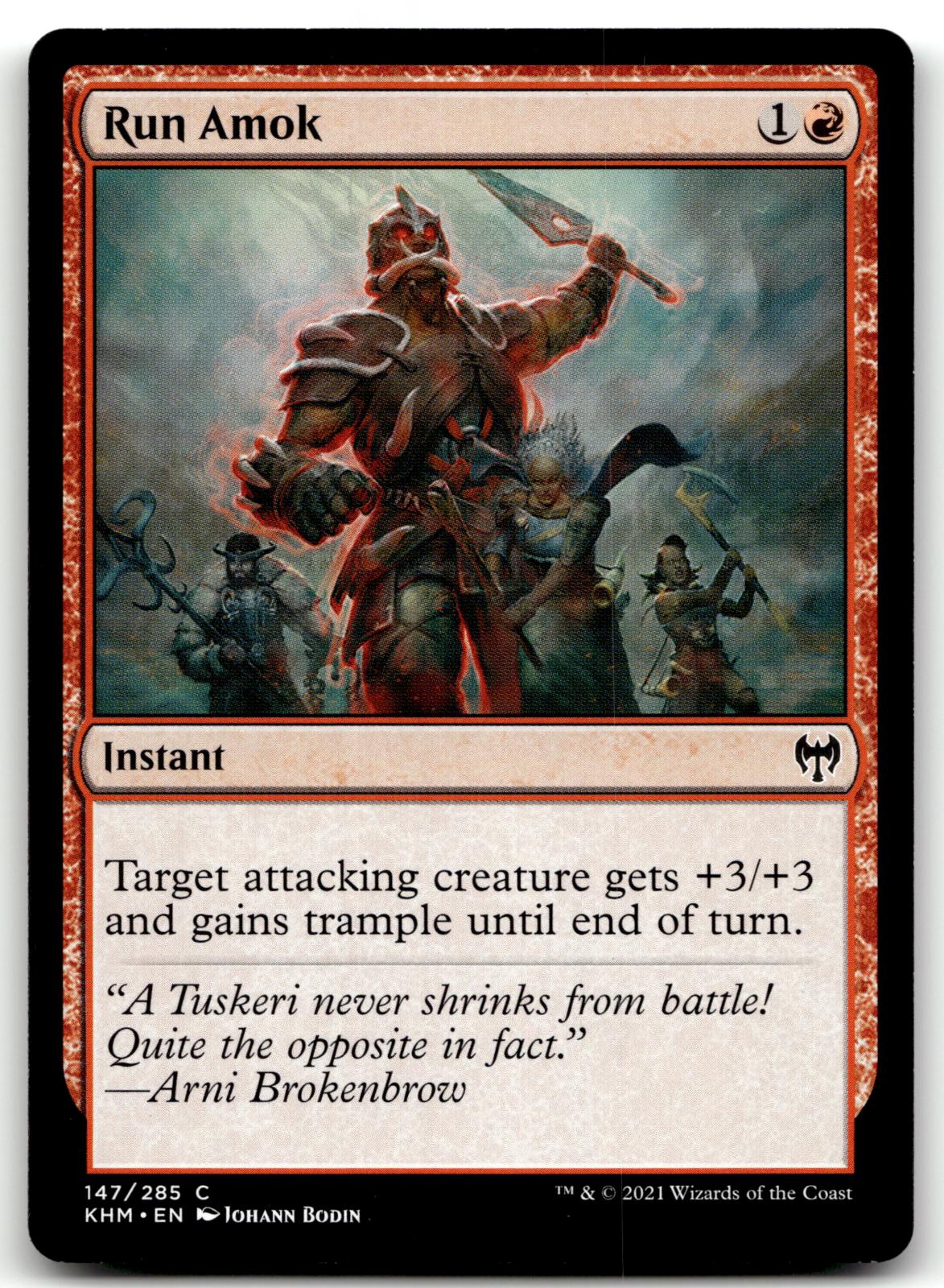 Run Amok 147 Common Kaldheim Magic: The Gathering Near Mint