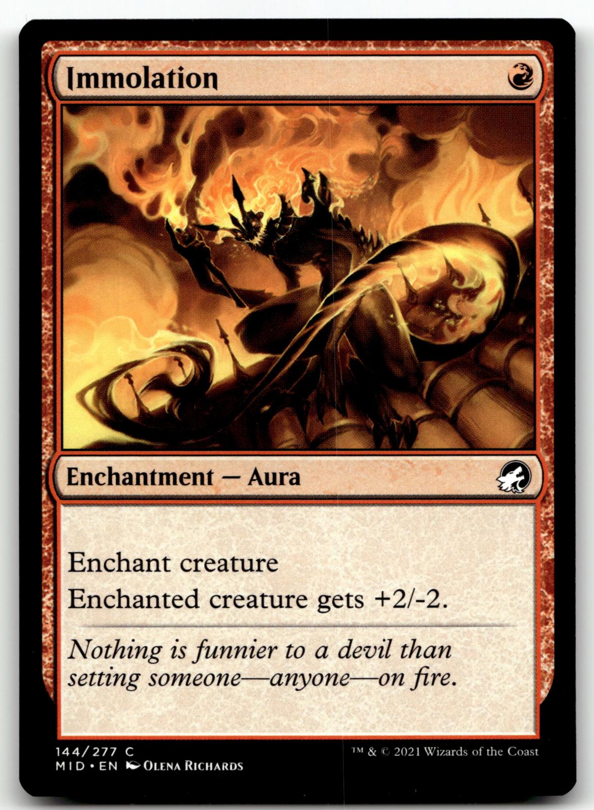 Immolation 144 Common Innistrad: Midnight Hunt Magic: The Gathering Near Mint