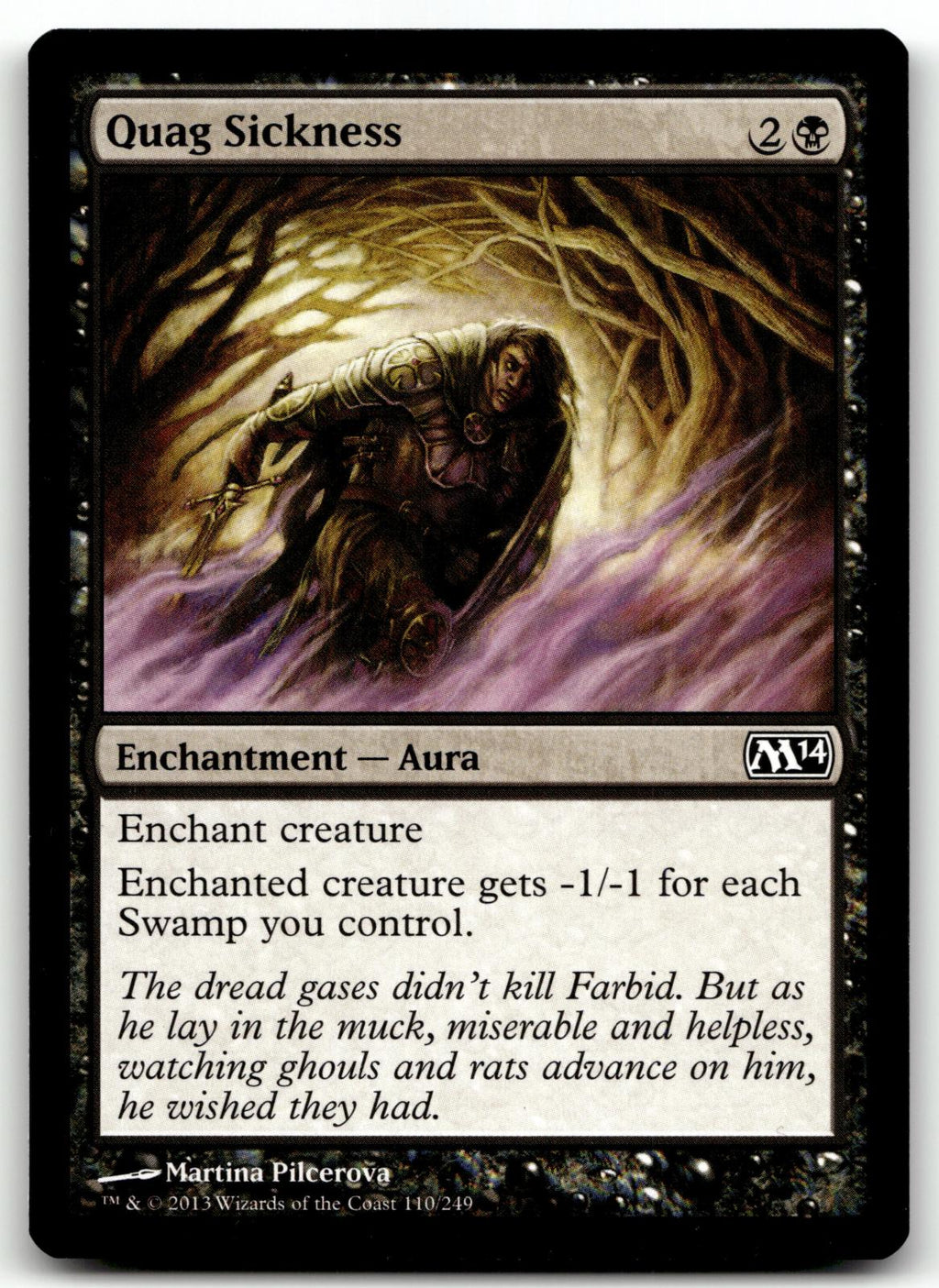 Quag Sickness 110 Common Magic 2014 (M14) Magic: The Gathering Near Mint