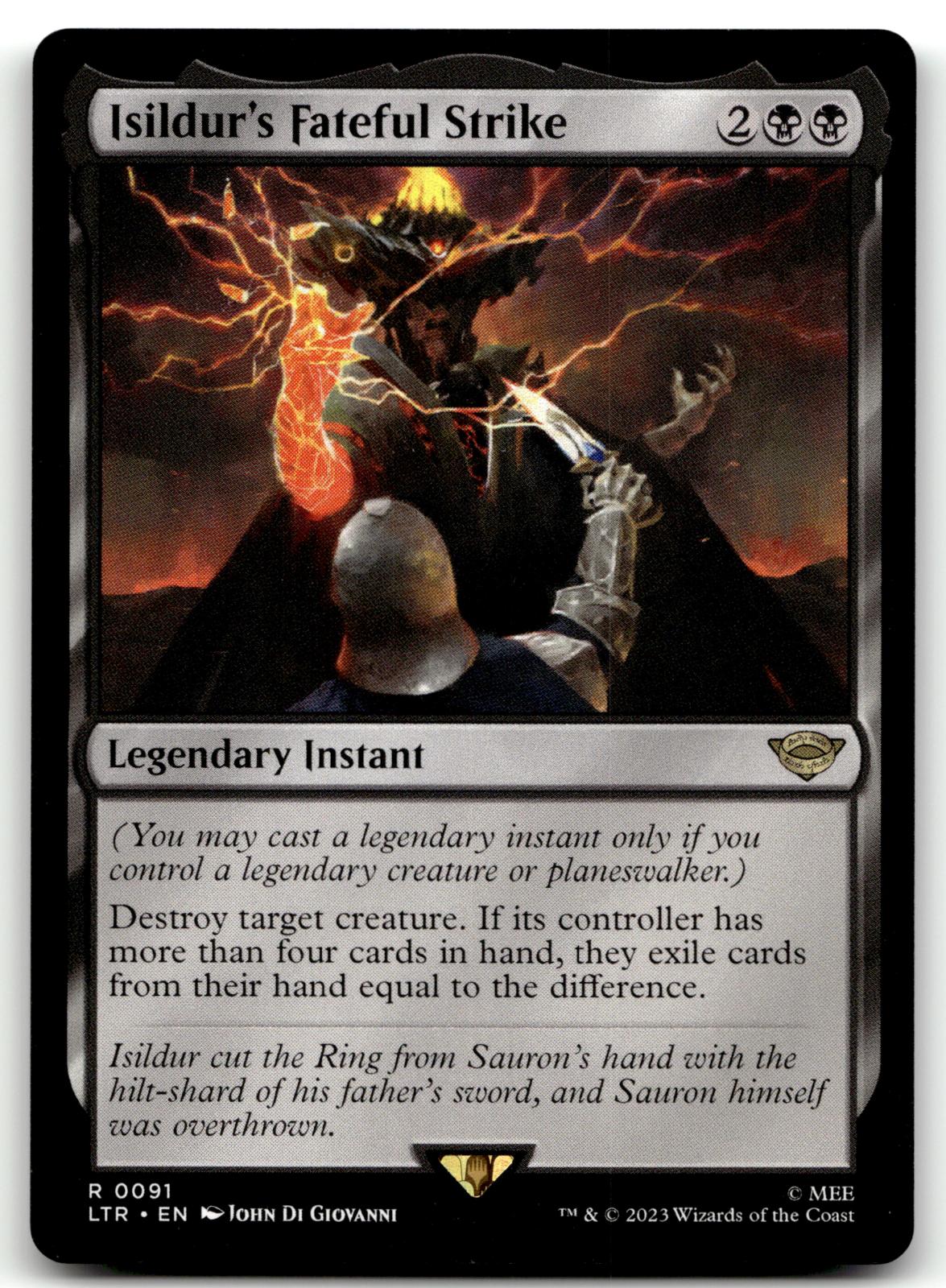 Isildur's Fateful Strike 91 Universes Beyond: The Lord of the Rings: Tales of Middle-earth Magic: The Gathering NM