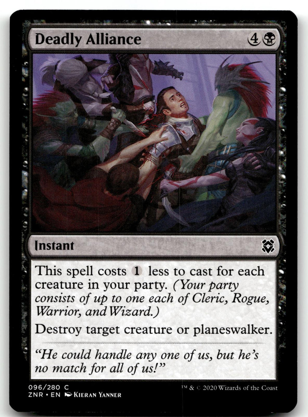 Deadly Alliance 96 Common Zendikar Rising Magic: The Gathering Near Mint